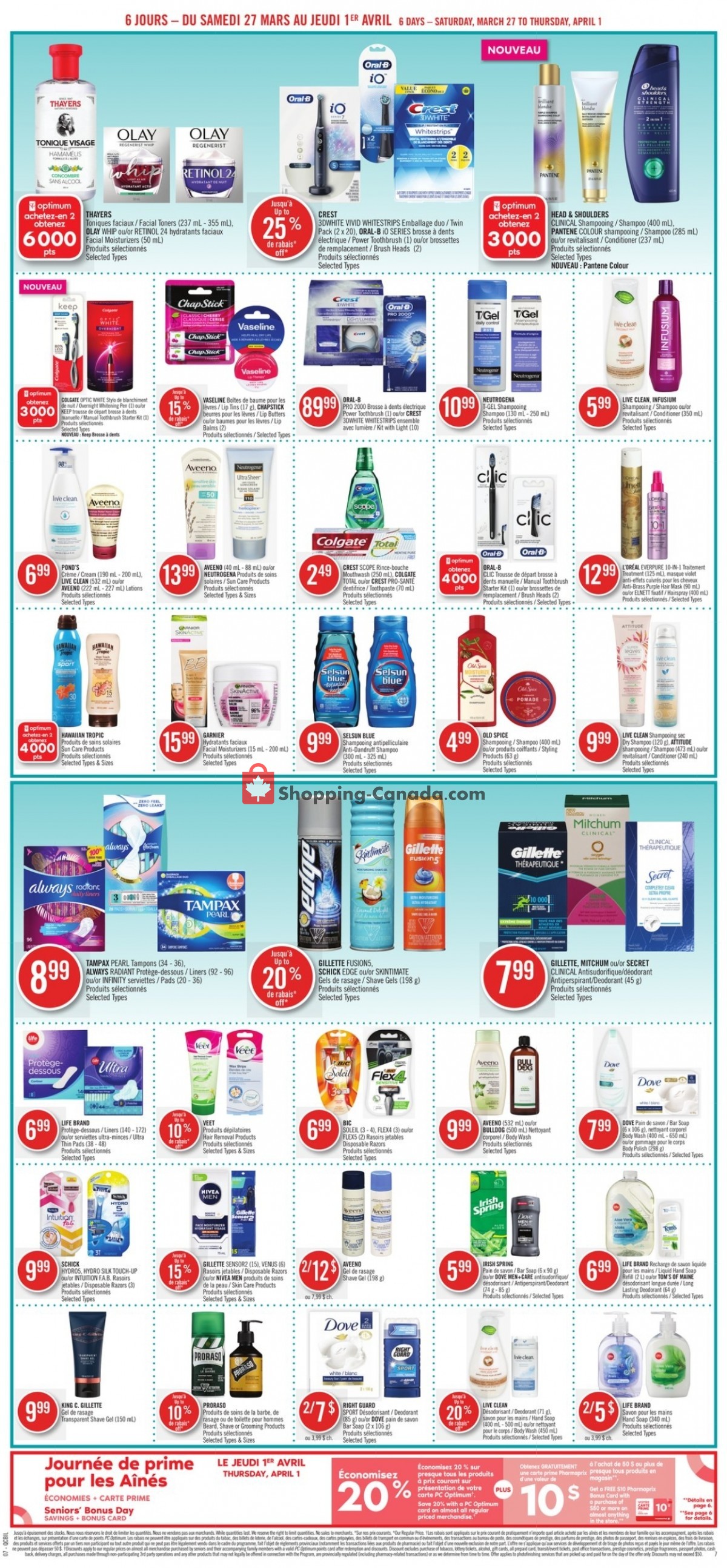 Pharmaprix flyer from Saturday March 27, 2021 to Thursday April 1, 2021 - page 12