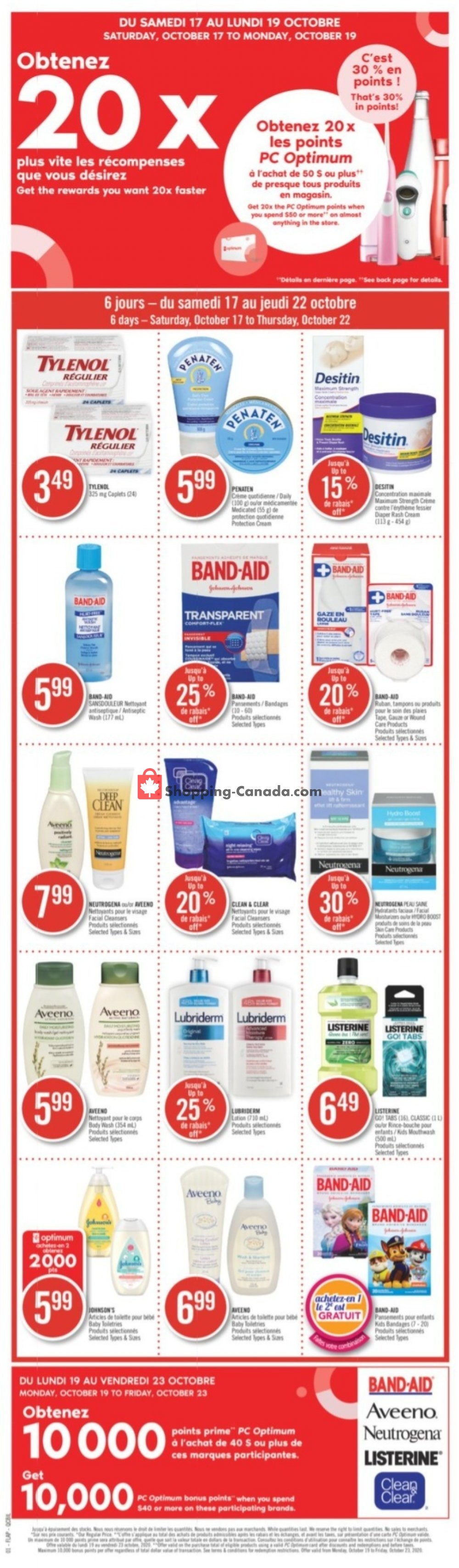 Pharmaprix flyer from Saturday October 17, 2020 to Thursday October 22, 2020 - page 4