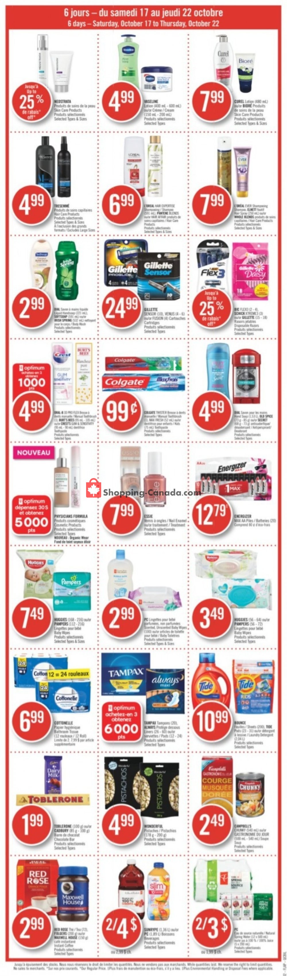 Pharmaprix flyer from Saturday October 17, 2020 to Thursday October 22, 2020 - page 5