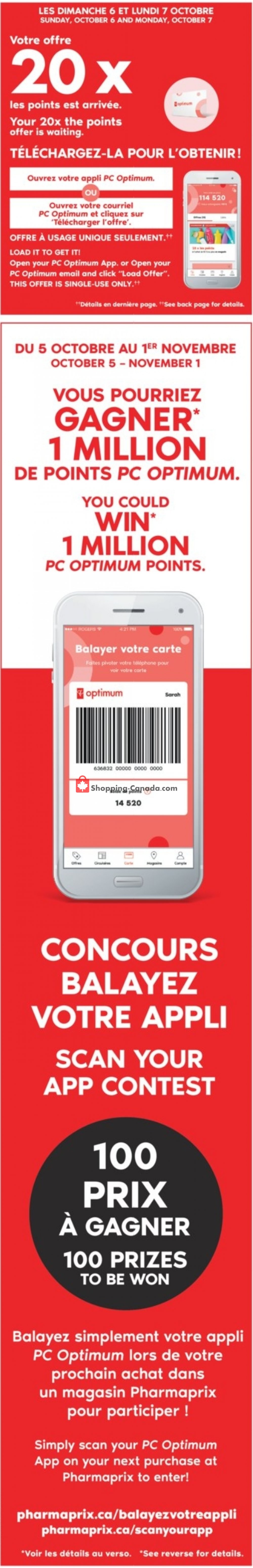 Pharmaprix flyer from Saturday October 5, 2019 to Thursday October 10, 2019 - page 1