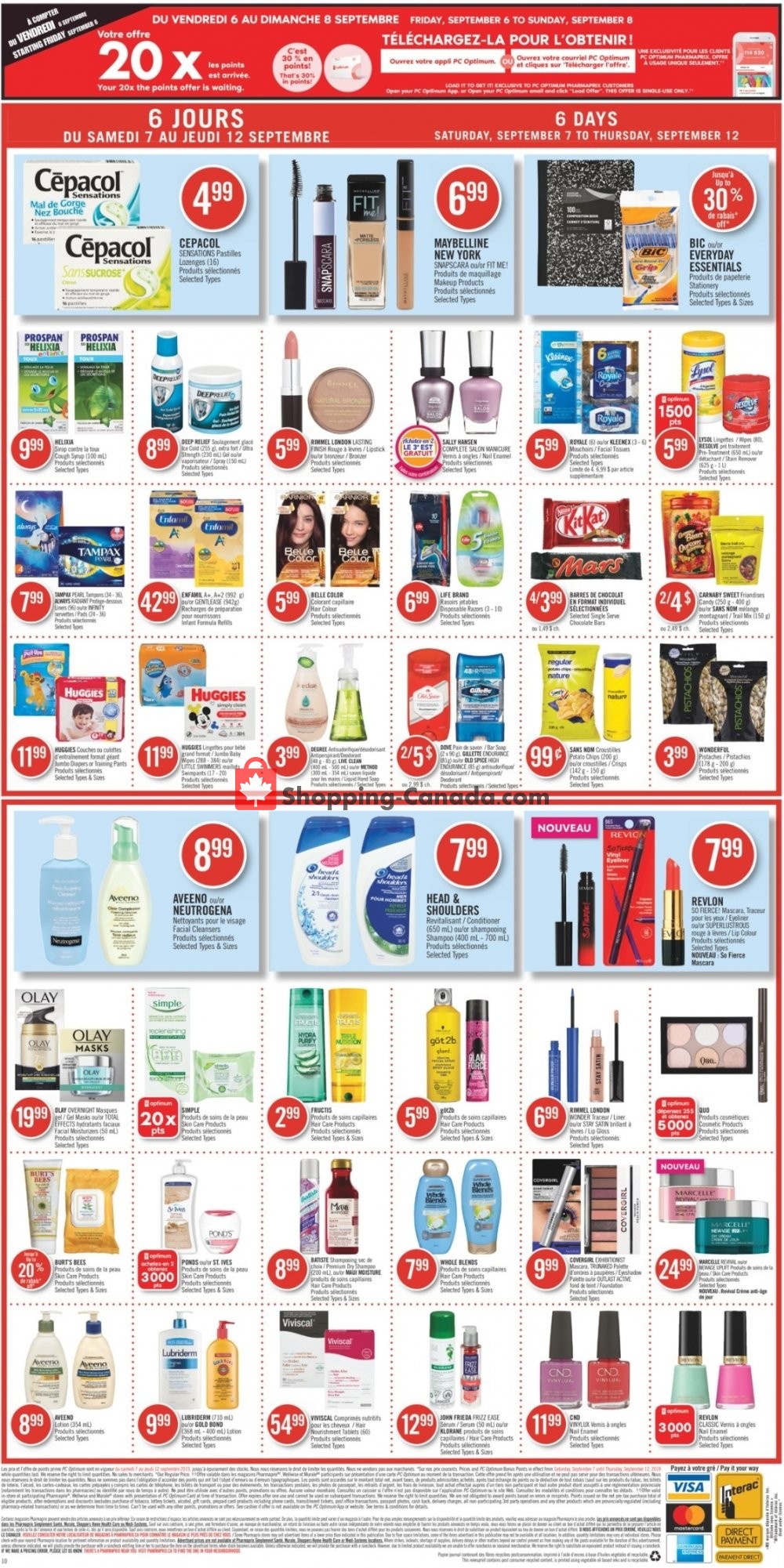 Pharmaprix flyer from Saturday September 7, 2019 to Thursday September 12, 2019 - page 20