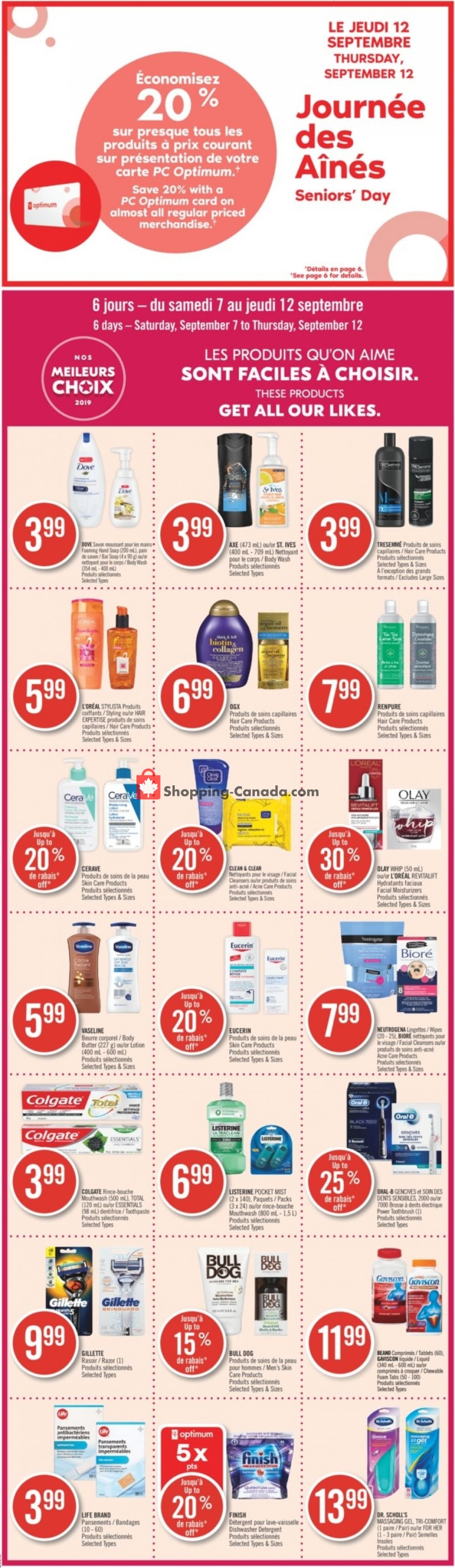 Pharmaprix flyer from Saturday September 7, 2019 to Thursday September 12, 2019 - page 3