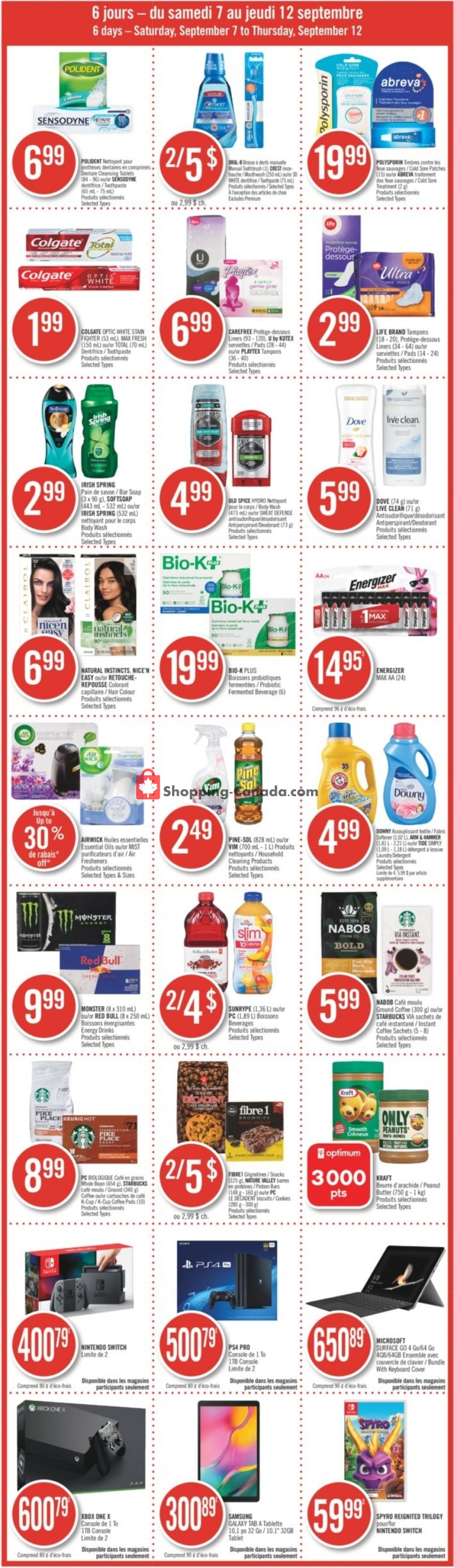 Pharmaprix flyer from Saturday September 7, 2019 to Thursday September 12, 2019 - page 4