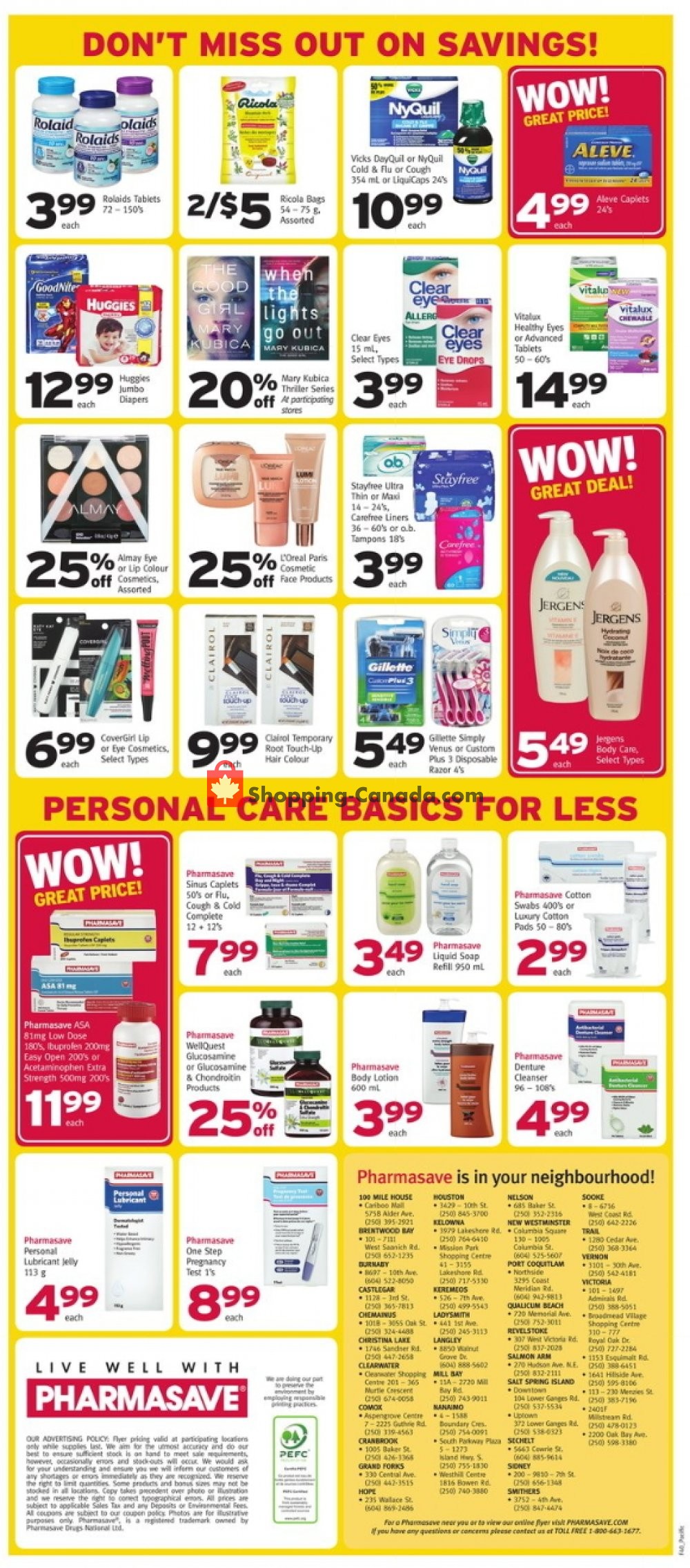Pharmasave flyer from Friday October 5, 2018 to Thursday October 11, 2018 - page 4
