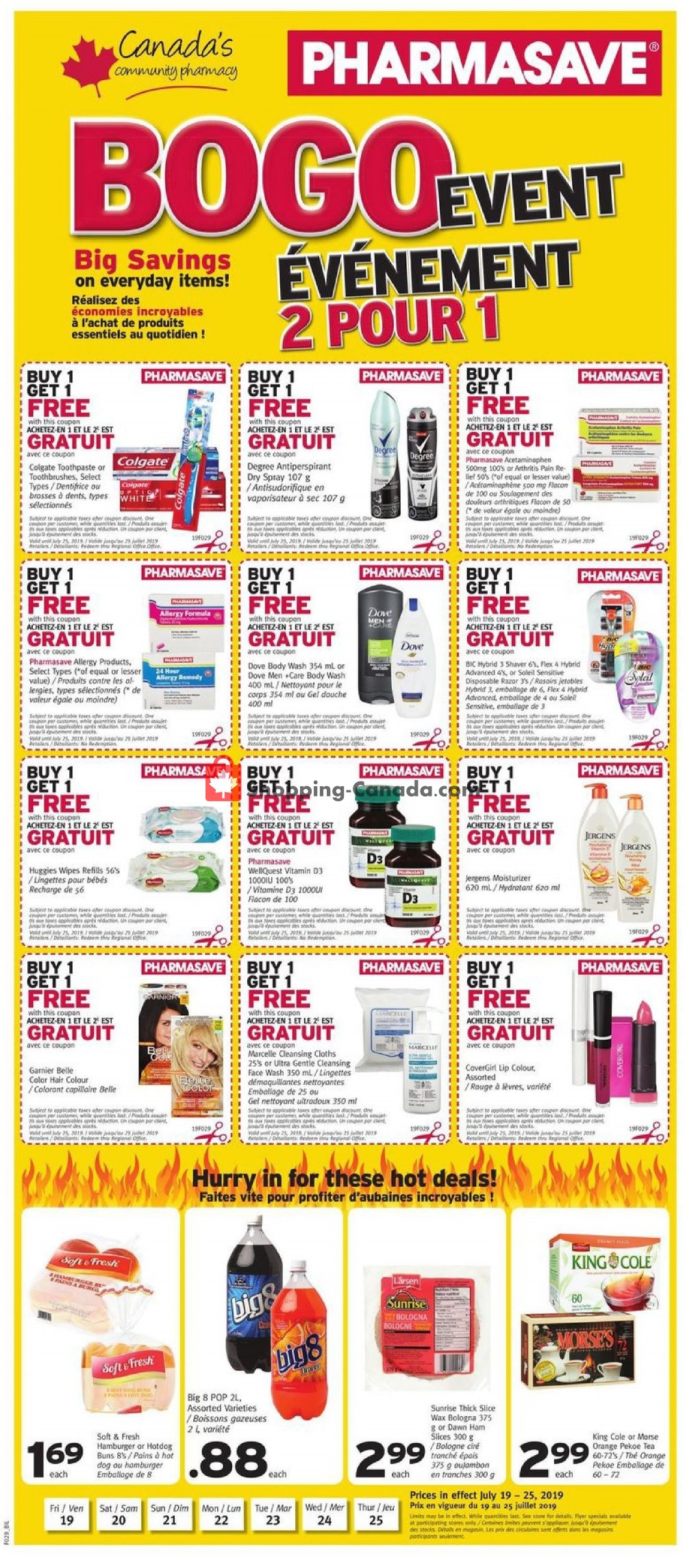 Pharmasave flyer from Friday July 19, 2019 to Thursday July 25, 2019 - page 1