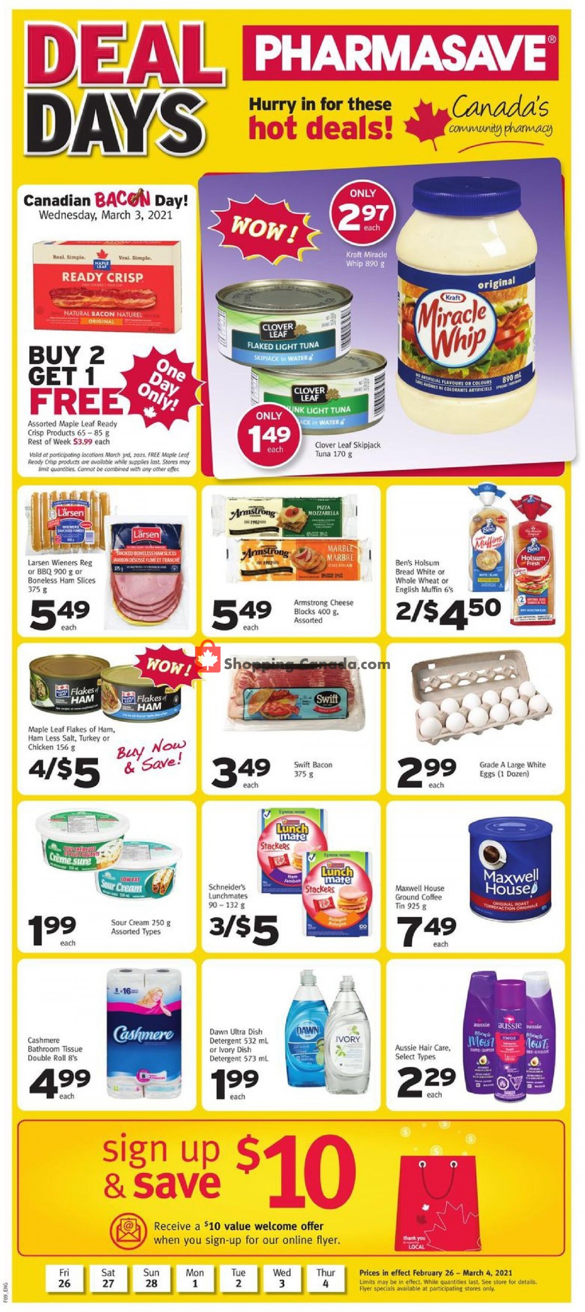 Pharmasave flyer from Friday February 26, 2021 to Thursday March 4, 2021 - page 1