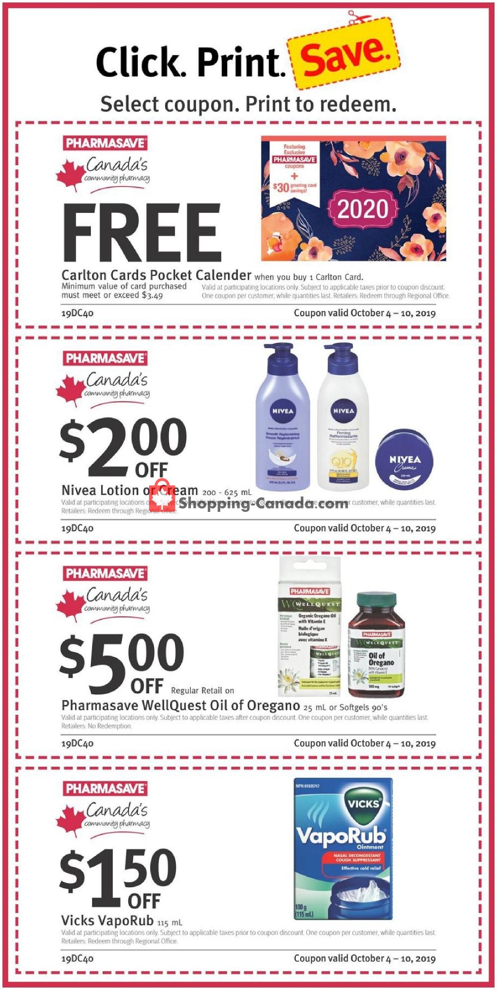 Pharmasave flyer from Friday October 4, 2019 to Thursday October 10, 2019 - page 2