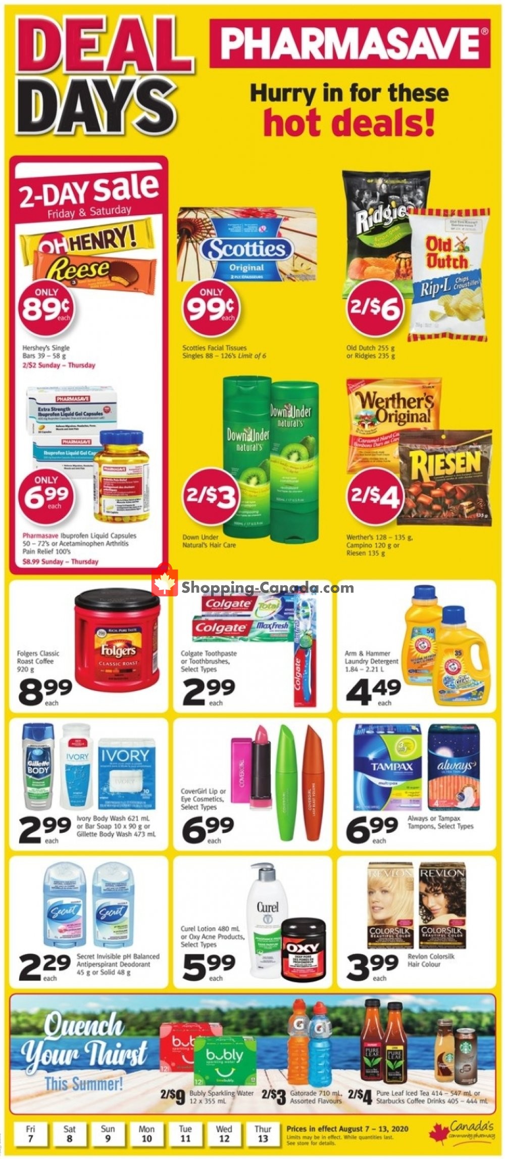 Pharmasave flyer from Friday August 7, 2020 to Thursday August 13, 2020 - page 1