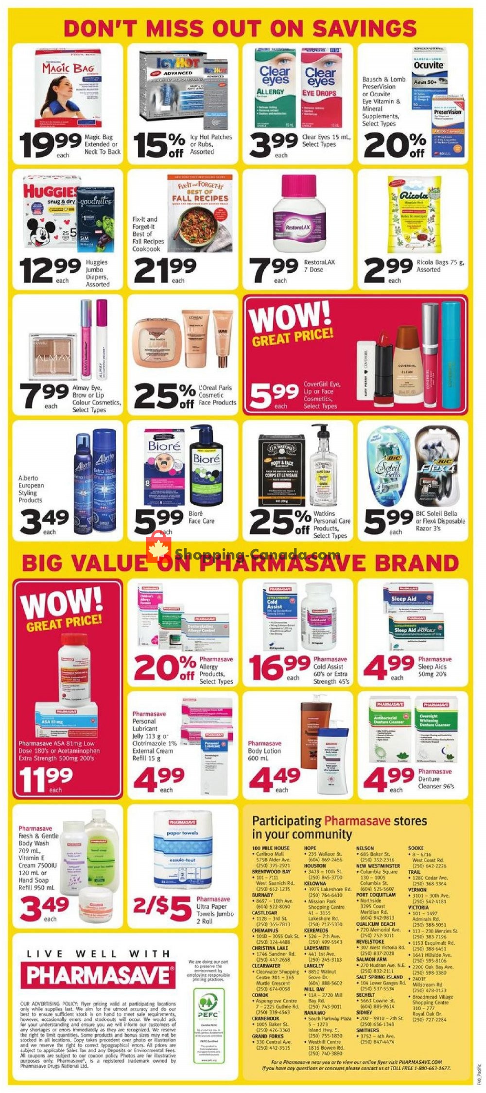 Pharmasave flyer from Friday October 4, 2019 to Thursday October 10, 2019 - page 3
