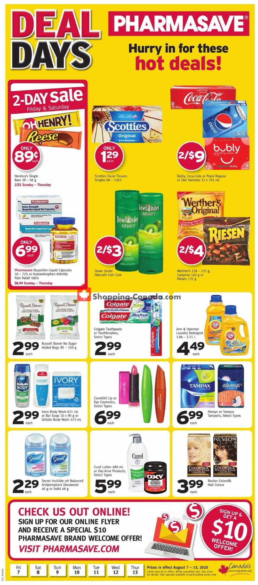Pharmasave flyer from Friday August 7, 2020 to Thursday August 13, 2020 - page 1
