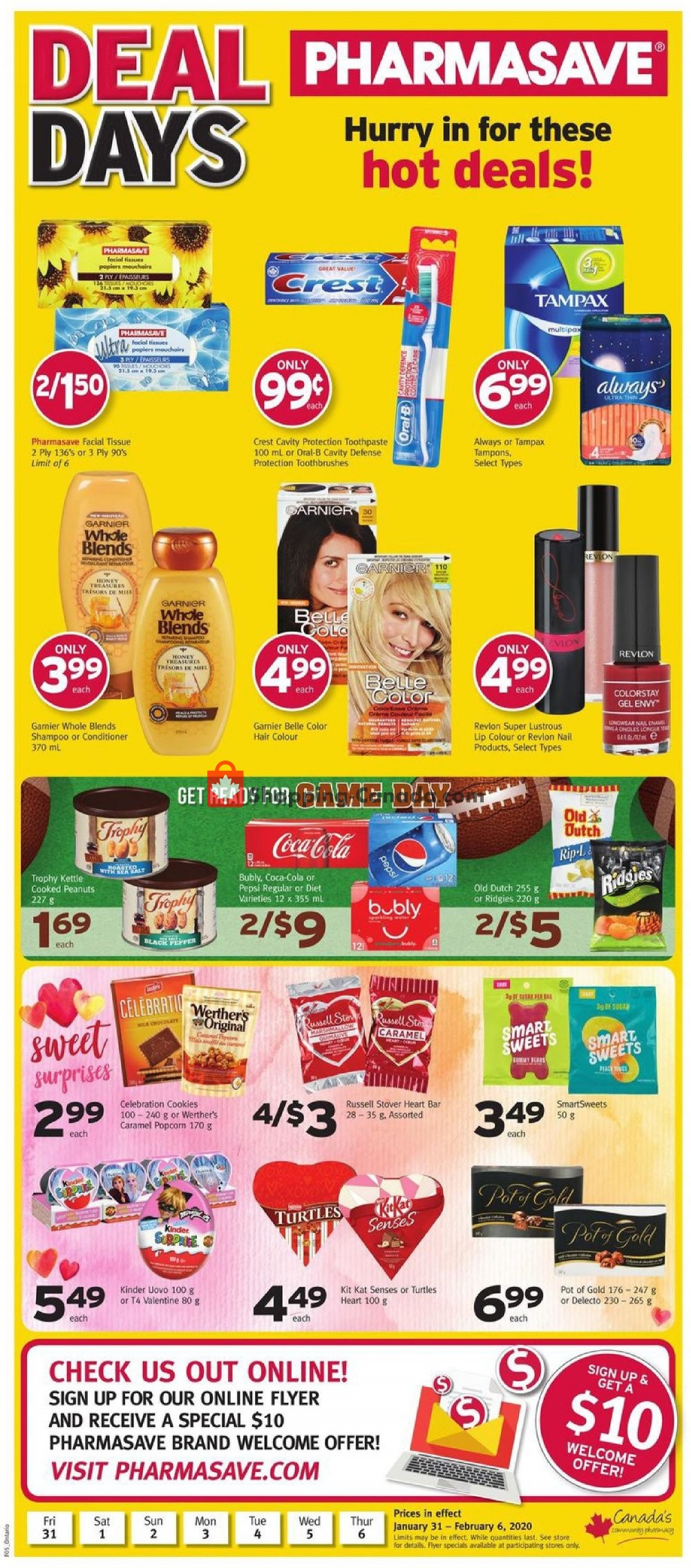 Pharmasave flyer from Friday January 31, 2020 to Thursday February 6, 2020 - page 1