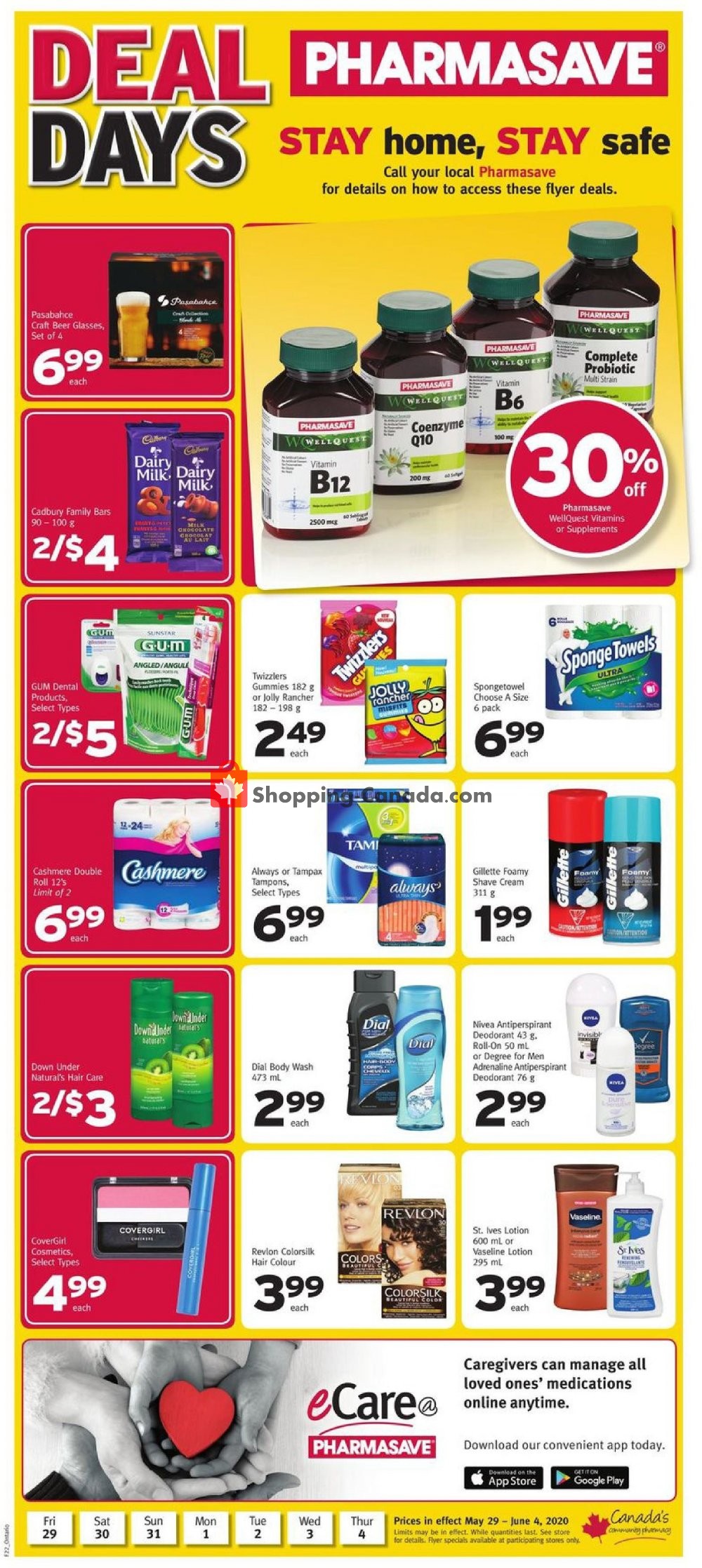 Pharmasave flyer from Friday May 29, 2020 to Thursday June 4, 2020 - page 1