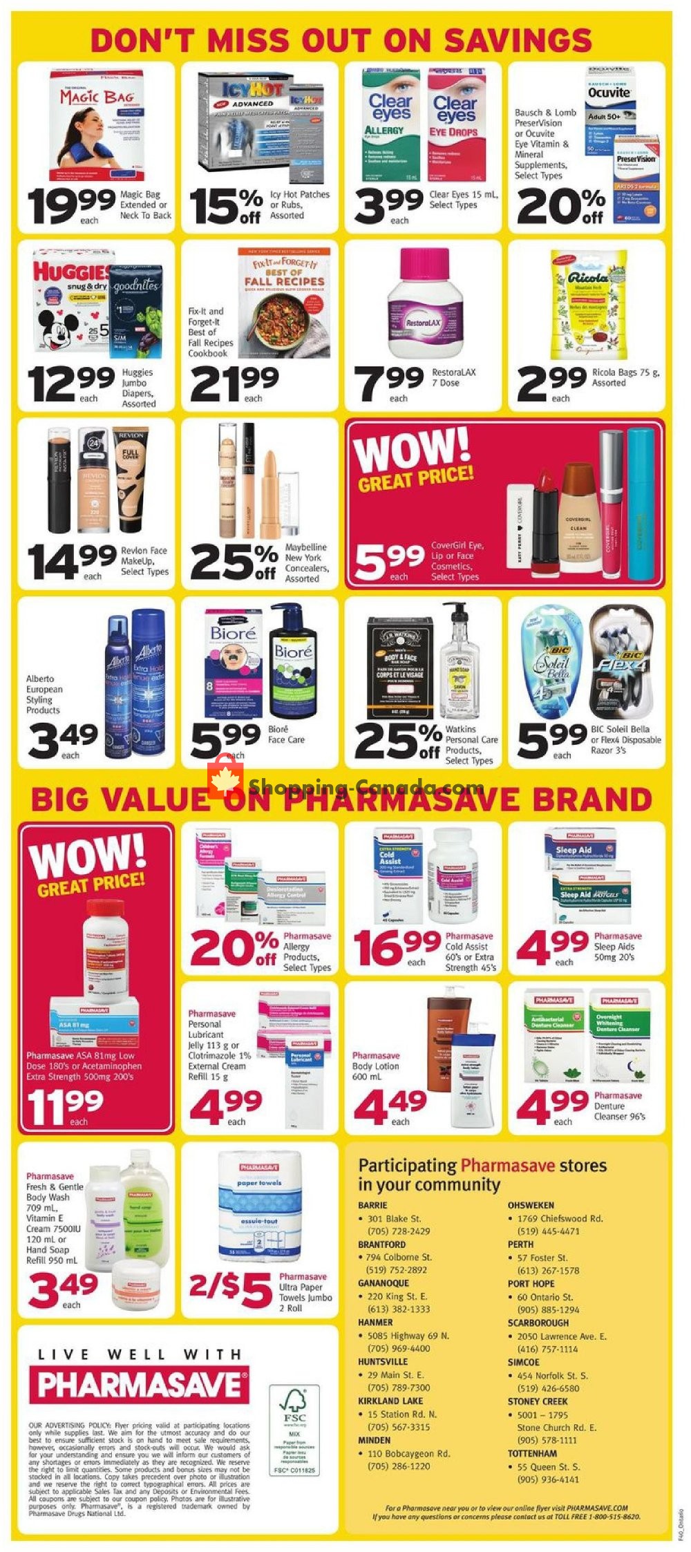 Pharmasave flyer from Friday October 4, 2019 to Thursday October 10, 2019 - page 3