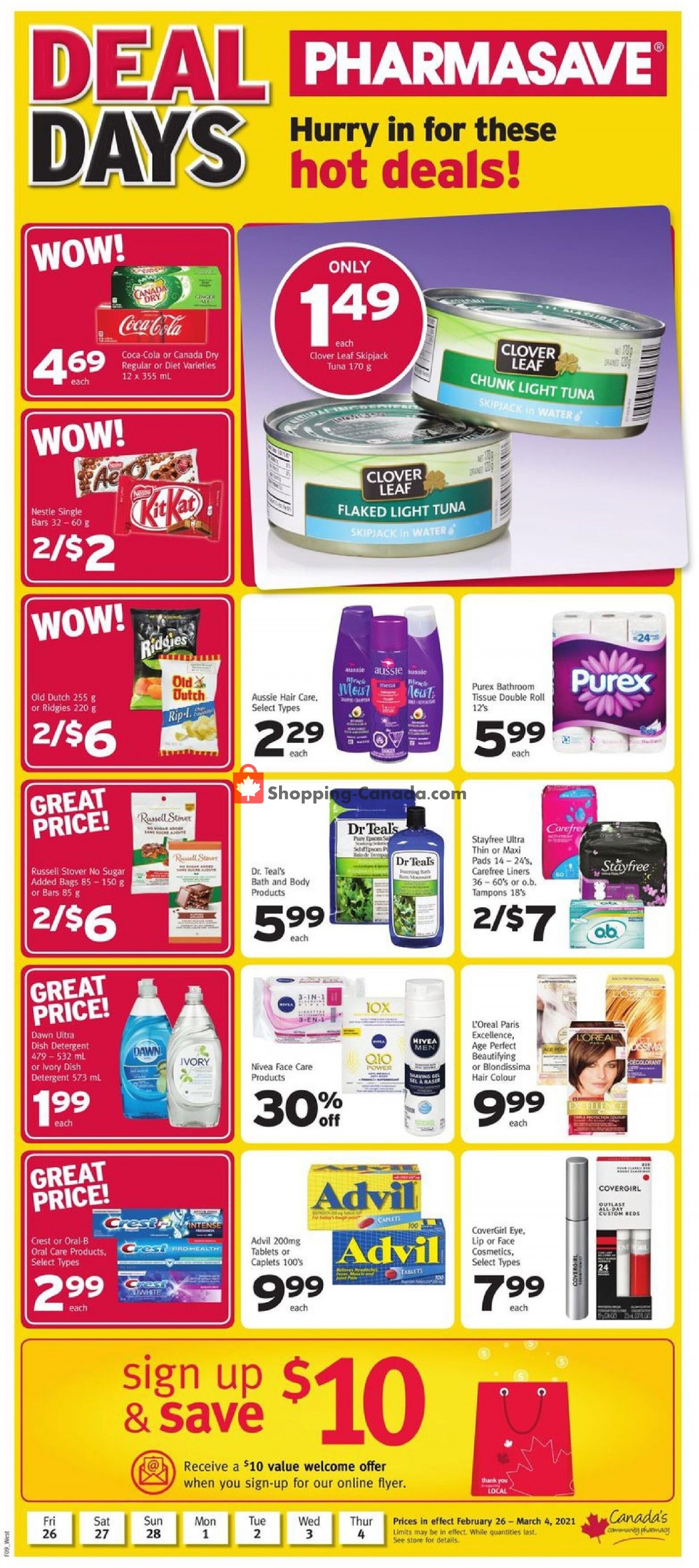 Pharmasave flyer from Friday February 26, 2021 to Thursday March 4, 2021 - page 1