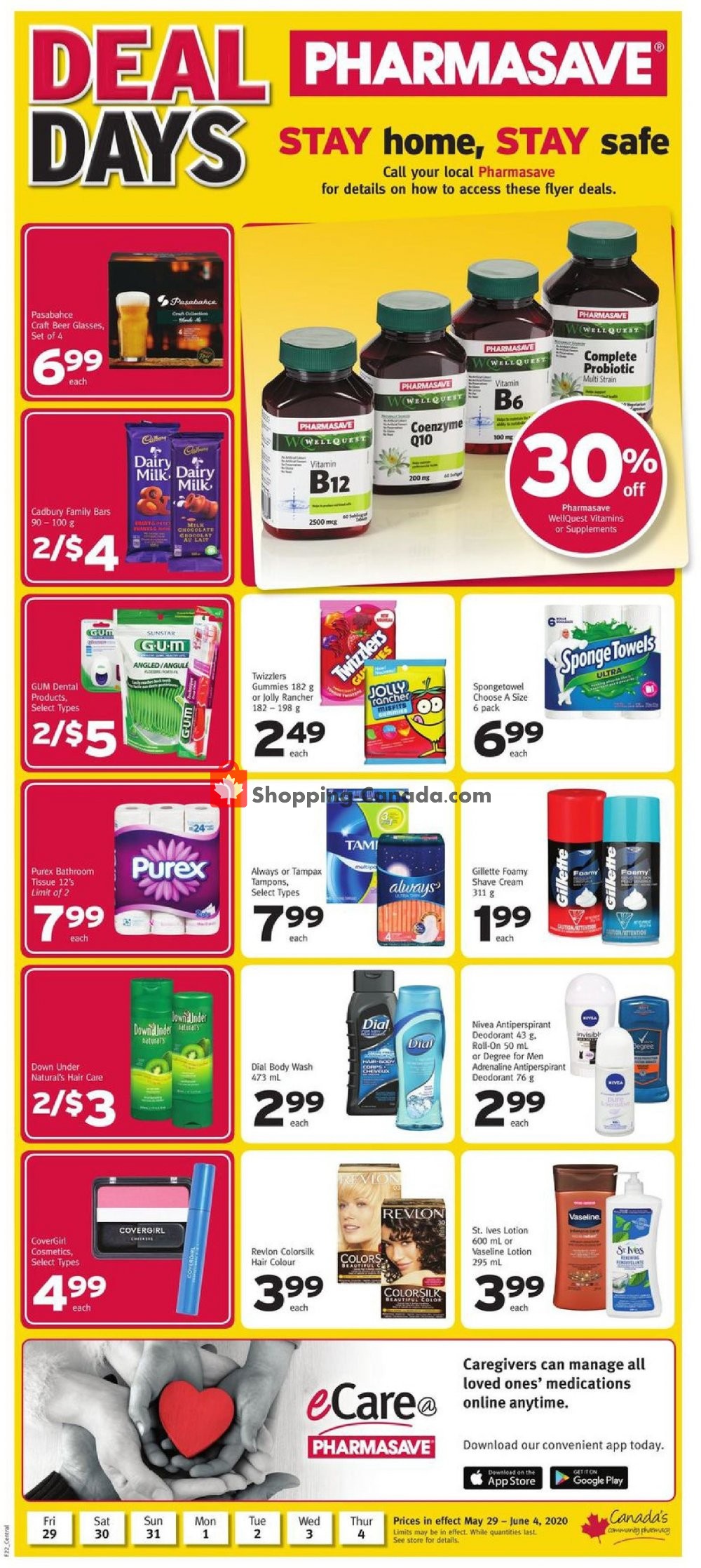 Pharmasave flyer from Friday May 29, 2020 to Thursday June 4, 2020 - page 1