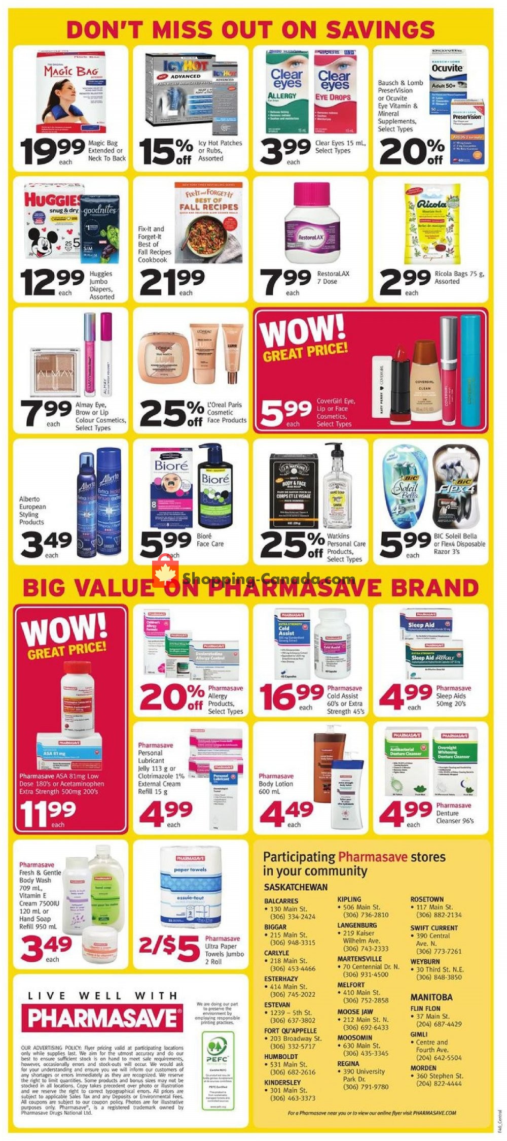Pharmasave flyer from Friday October 4, 2019 to Thursday October 10, 2019 - page 3