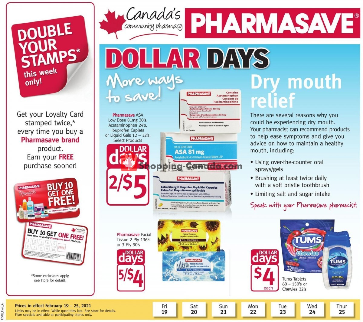 Pharmasave flyer from Friday February 19, 2021 to Thursday February 25, 2021 - page 1