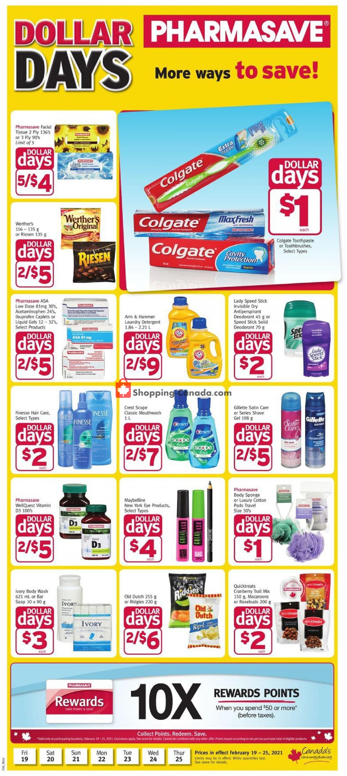 Pharmasave flyer from Friday February 19, 2021 to Thursday February 25, 2021 - page 1