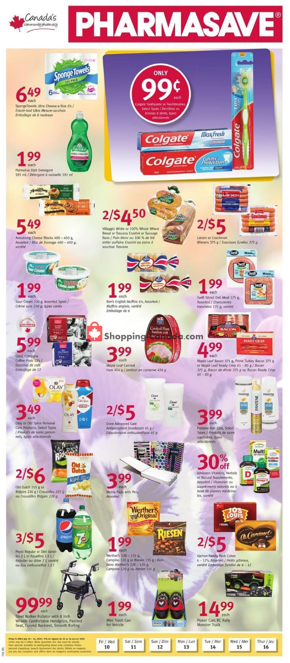 Pharmasave flyer from Friday July 10, 2020 to Thursday July 16, 2020 - page 1
