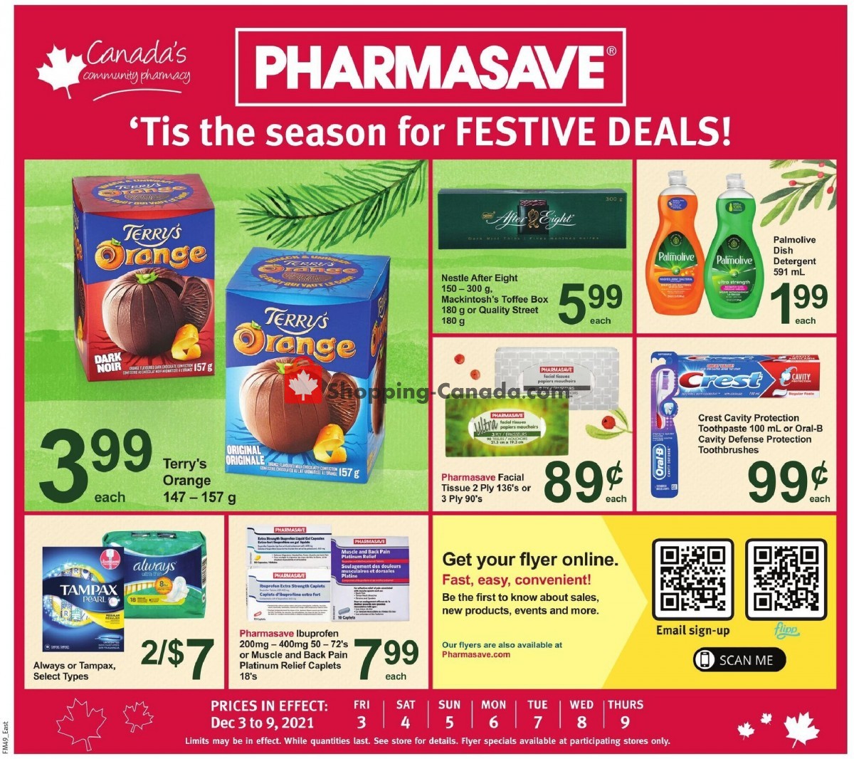 Pharmasave flyer from Friday December 3, 2021 to Thursday December 9, 2021 - page 1