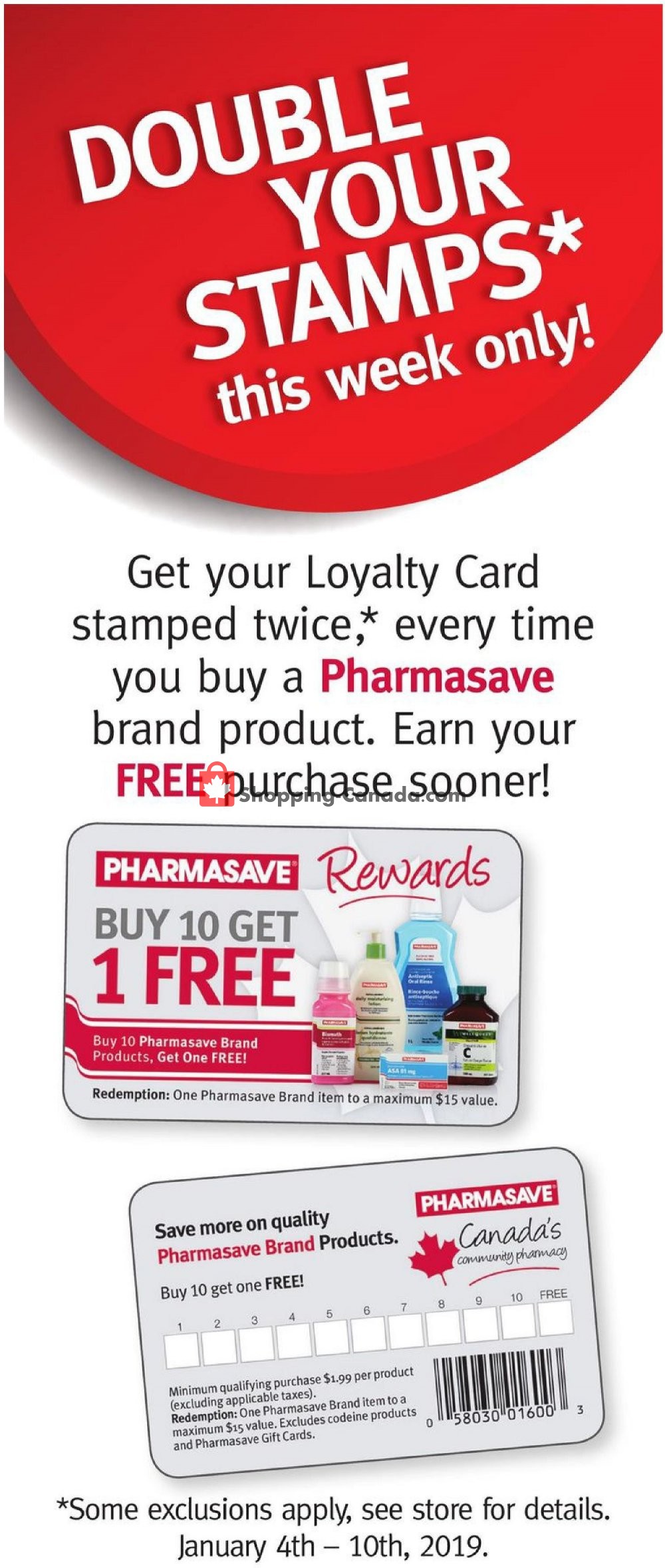 Pharmasave flyer from Friday January 4, 2019 to Thursday January 10, 2019 - page 2