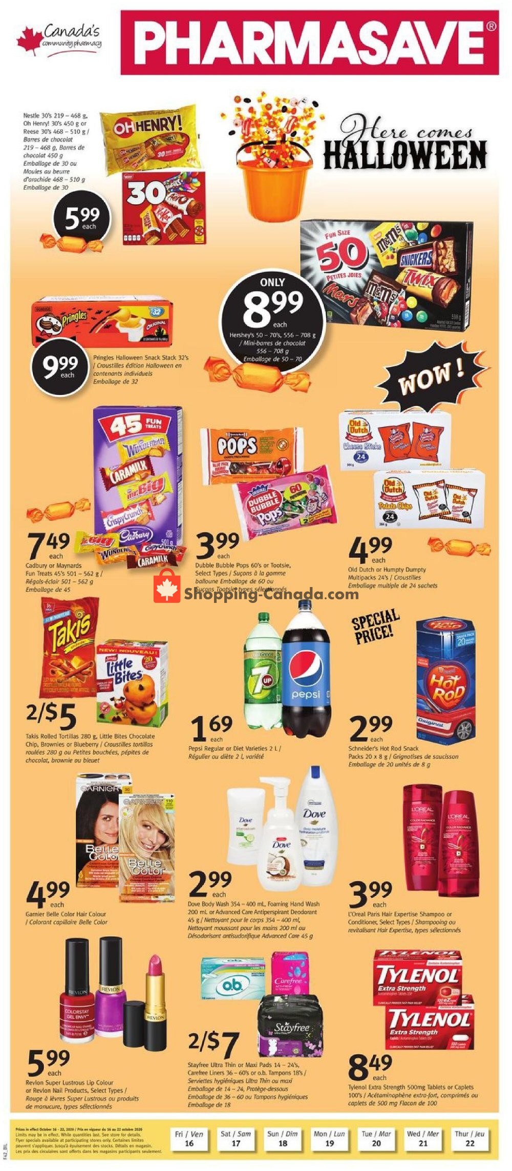 Pharmasave flyer from Friday October 16, 2020 to Thursday October 22, 2020 - page 1