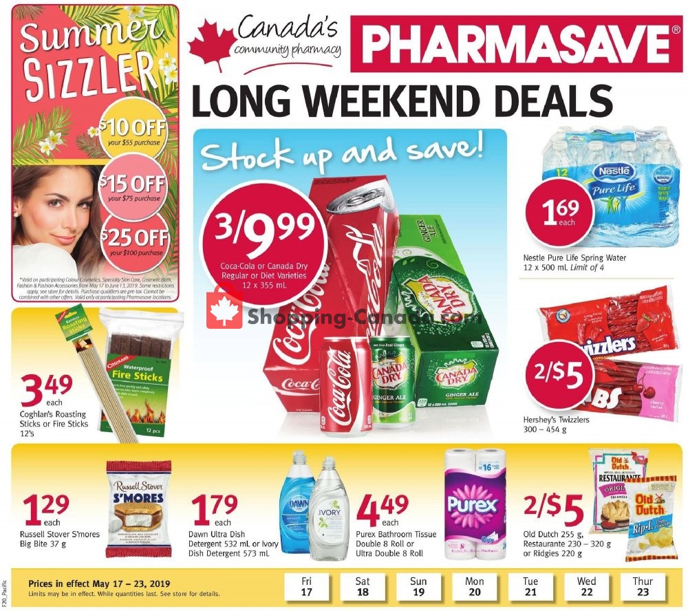 Pharmasave flyer from Friday May 17, 2019 to Thursday May 23, 2019 - page 1