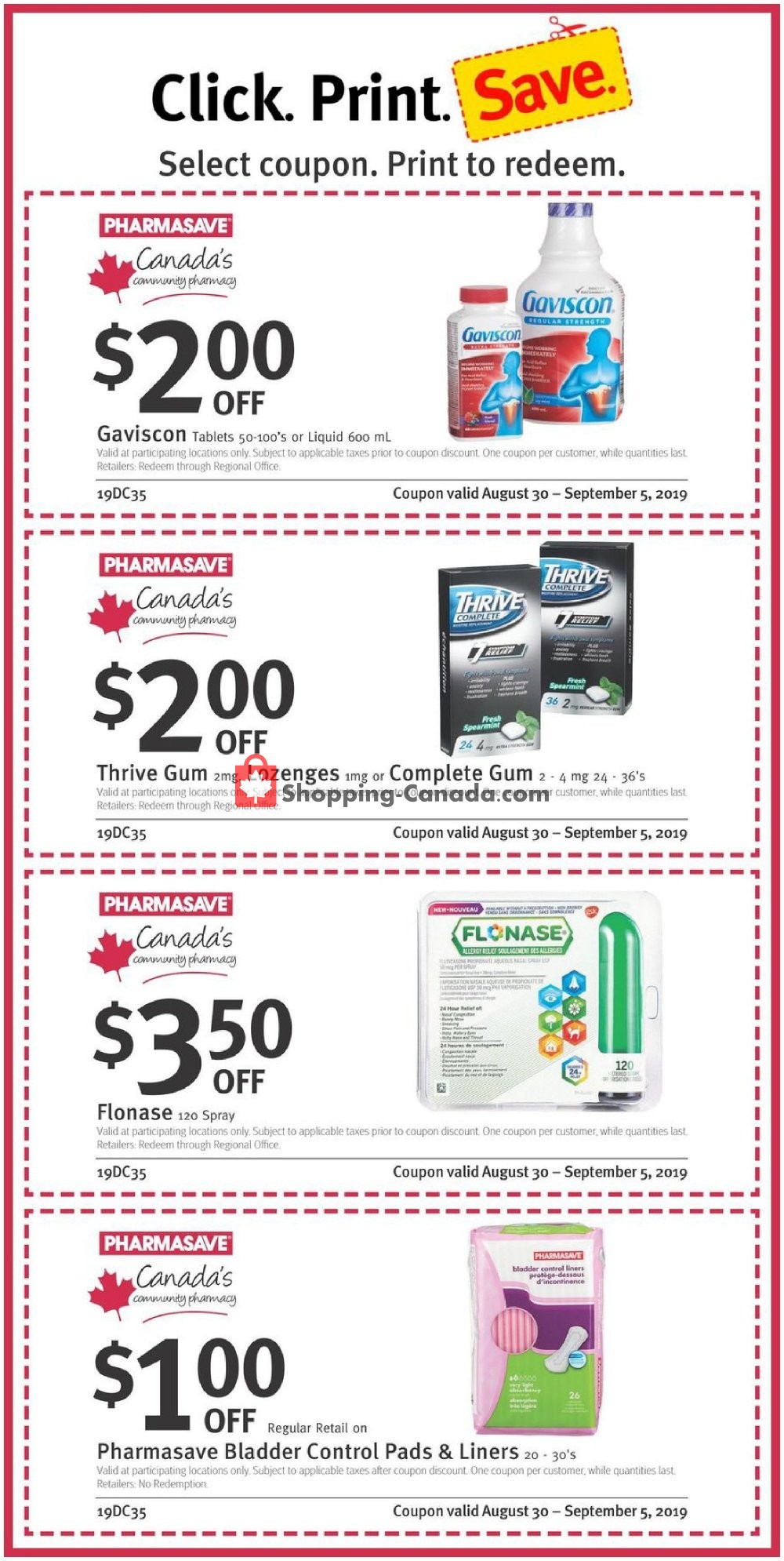 Pharmasave flyer from Friday August 30, 2019 to Thursday September 5, 2019 - page 4