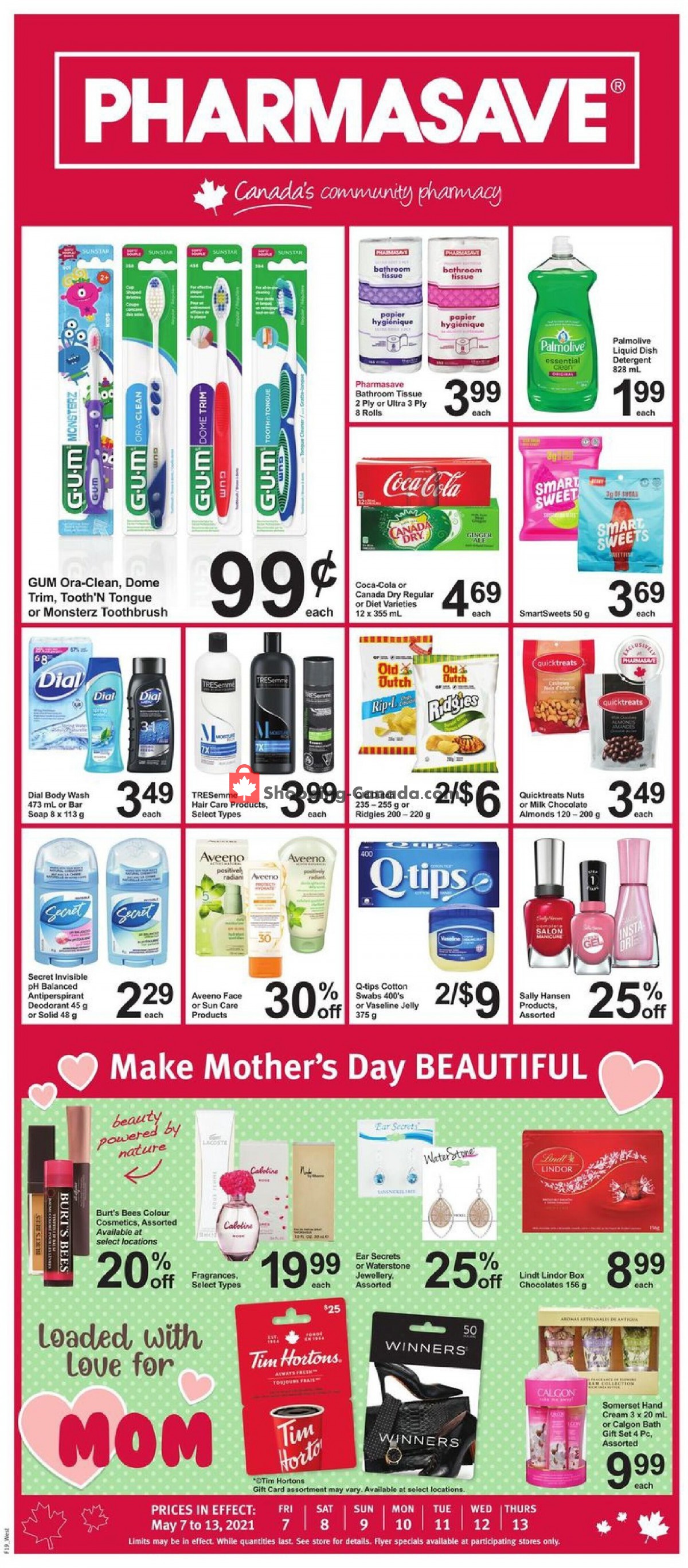 Pharmasave flyer from Friday May 7, 2021 to Thursday May 13, 2021 - page 1
