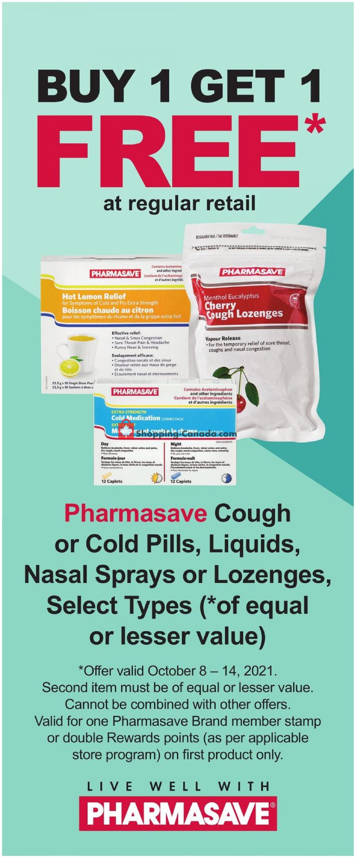Pharmasave flyer from Friday October 8, 2021 to Thursday October 14, 2021 - page 2