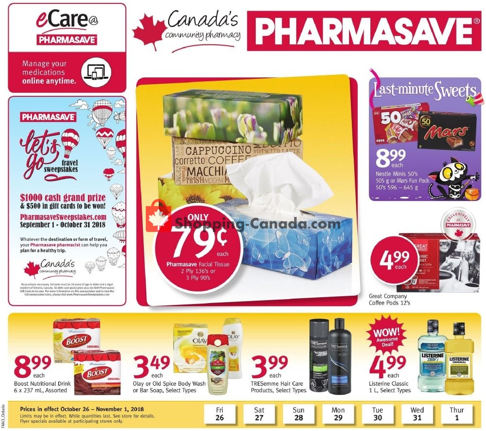 Pharmasave flyer from Friday October 26, 2018 to Thursday November 1, 2018 - page 2