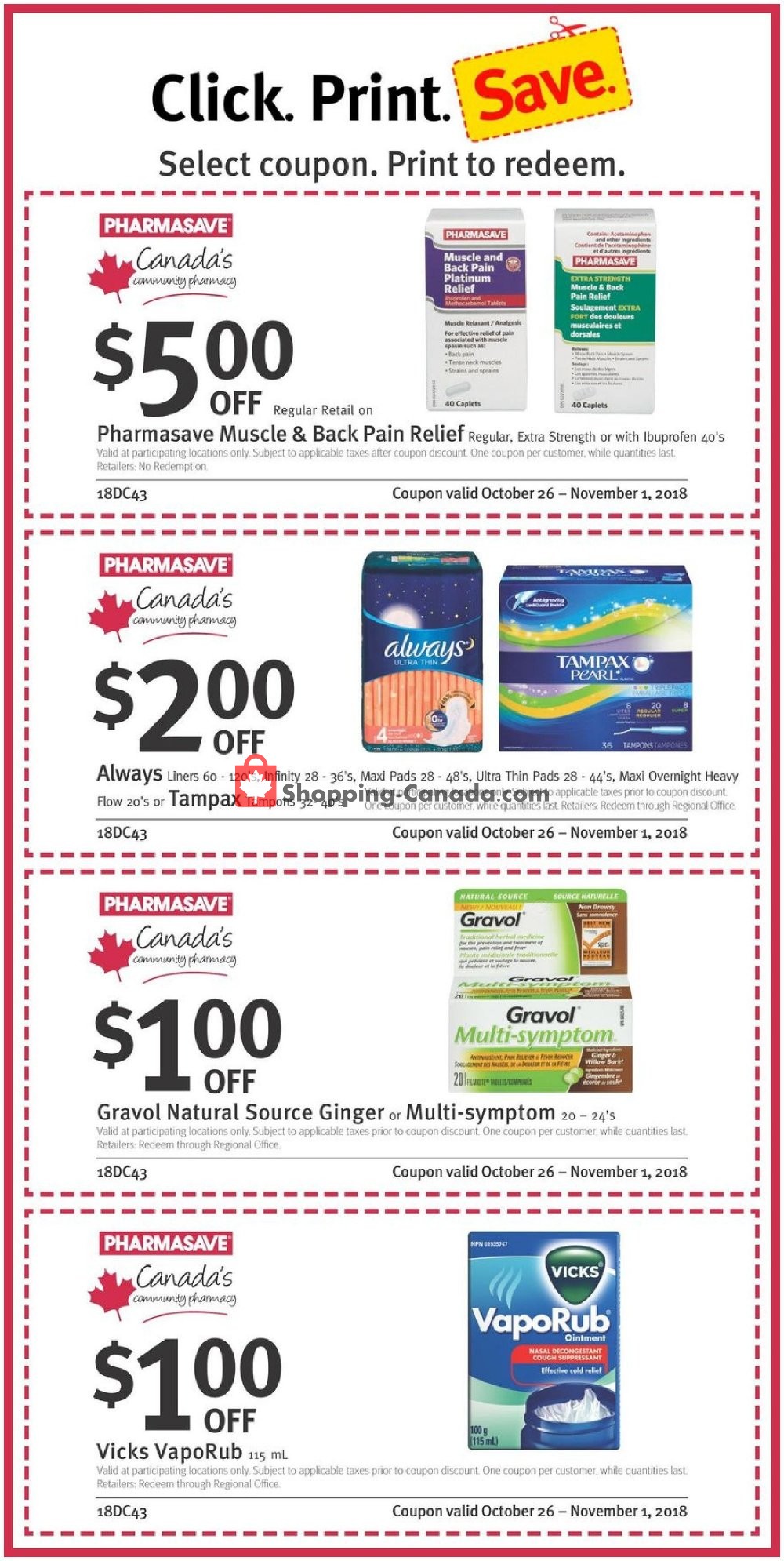Pharmasave flyer from Friday October 26, 2018 to Thursday November 1, 2018 - page 3