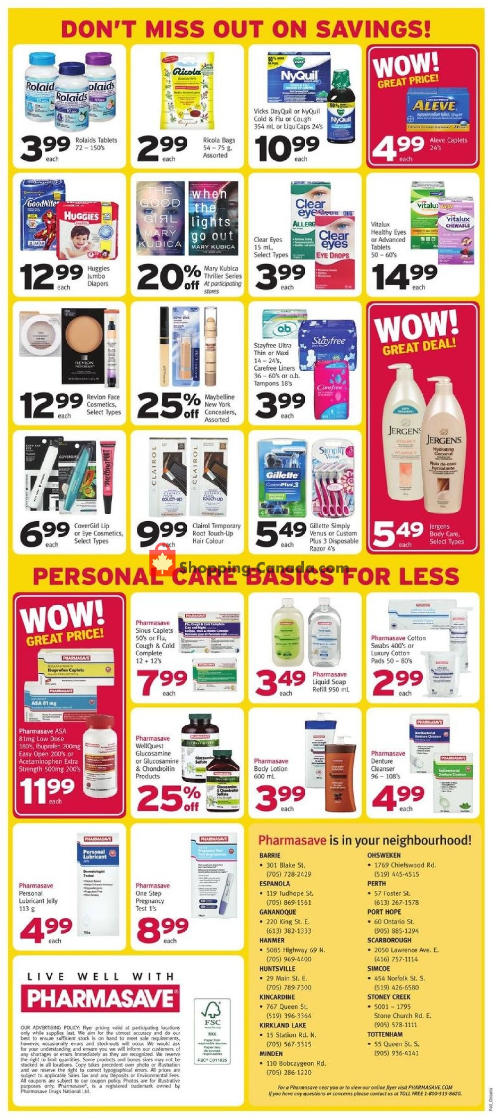 Pharmasave flyer from Friday October 5, 2018 to Thursday October 11, 2018 - page 4