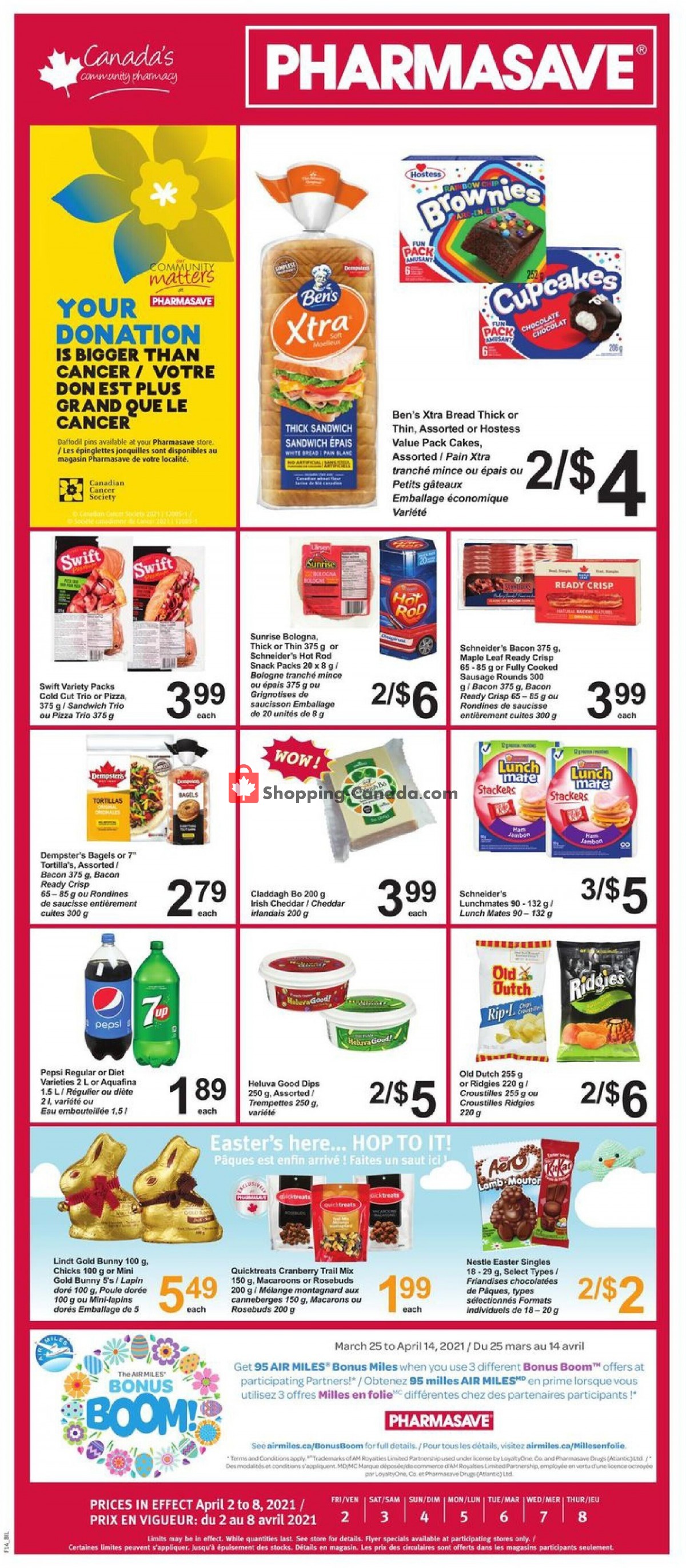 Pharmasave flyer from Friday April 2, 2021 to Thursday April 8, 2021 - page 1