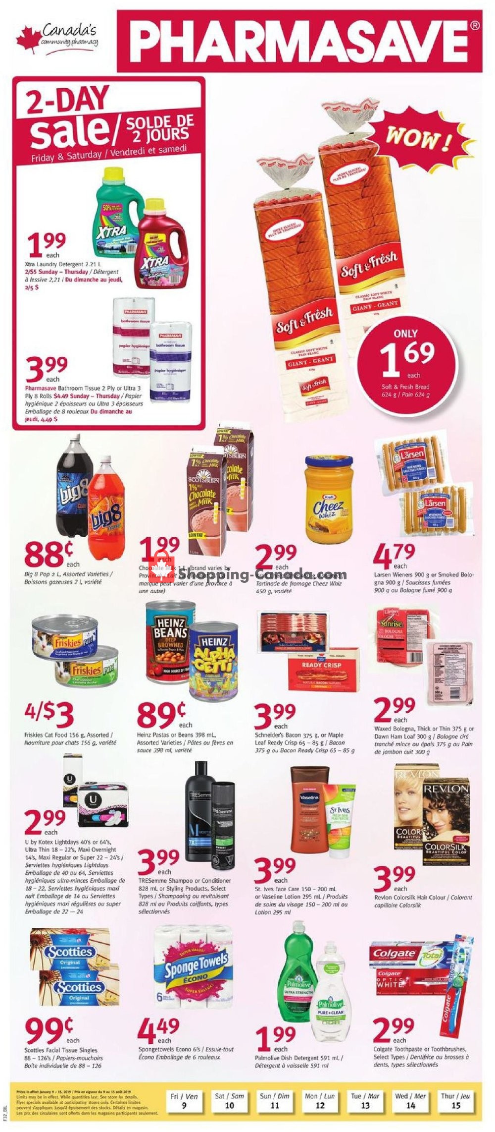 Pharmasave flyer from Friday August 9, 2019 to Thursday August 15, 2019 - page 1
