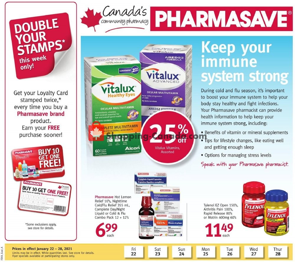Pharmasave flyer from Friday January 22, 2021 to Thursday January 28, 2021 - page 1