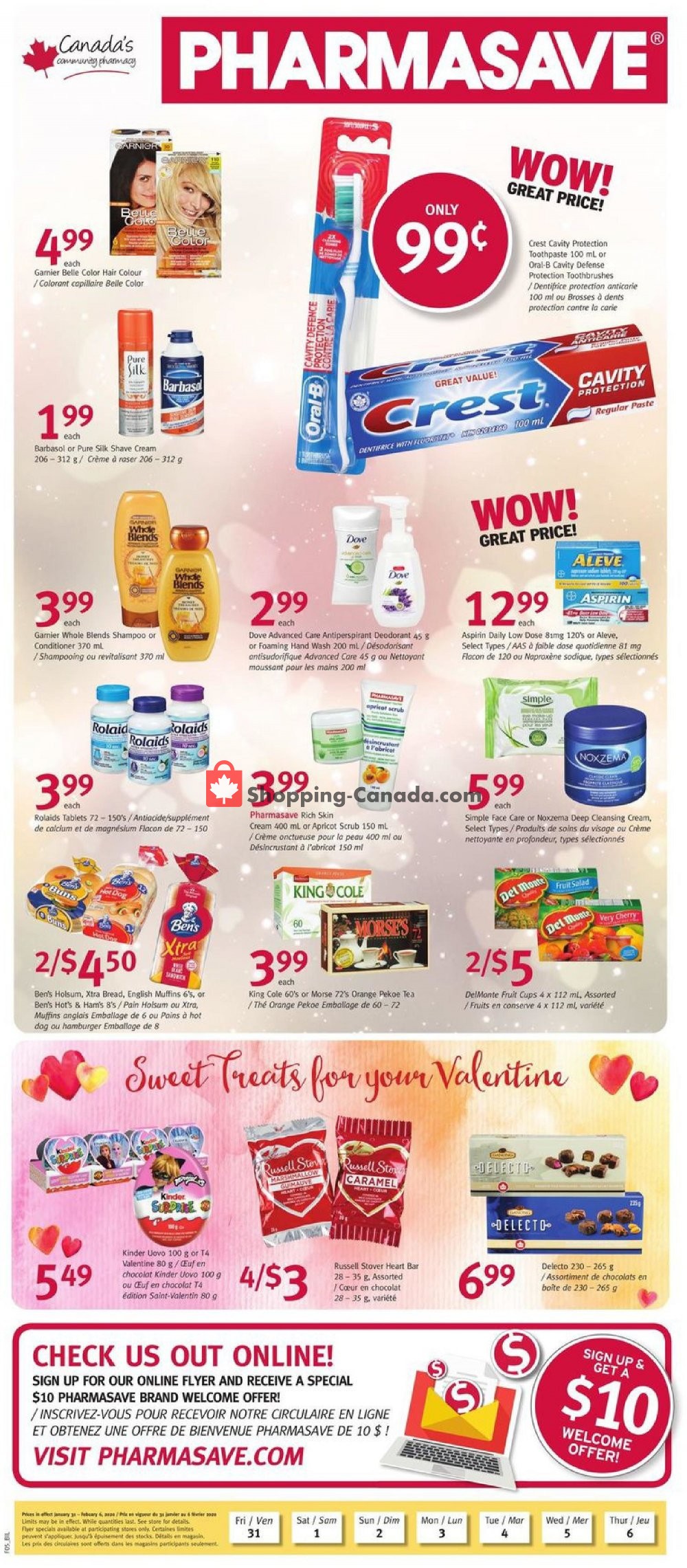 Pharmasave flyer from Friday January 31, 2020 to Thursday February 6, 2020 - page 1