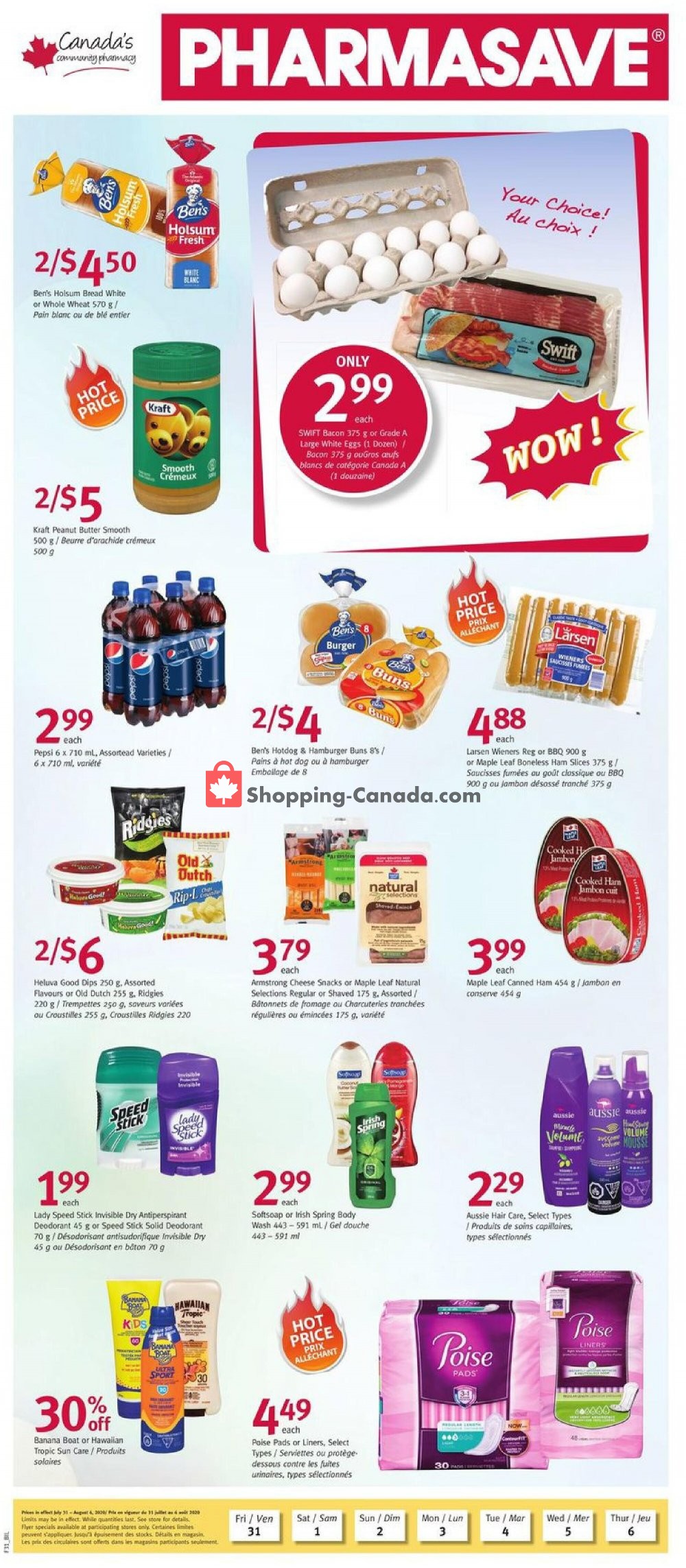 Pharmasave flyer from Friday July 31, 2020 to Thursday August 6, 2020 - page 1