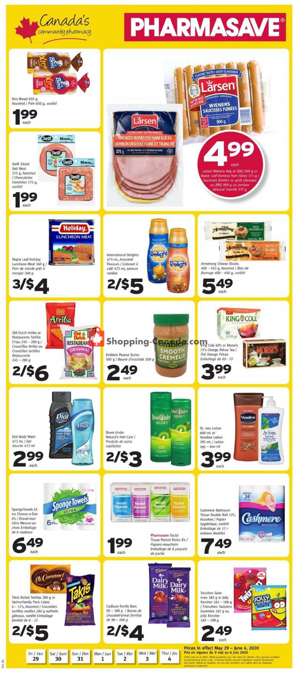 Pharmasave flyer from Friday May 29, 2020 to Thursday June 4, 2020 - page 1