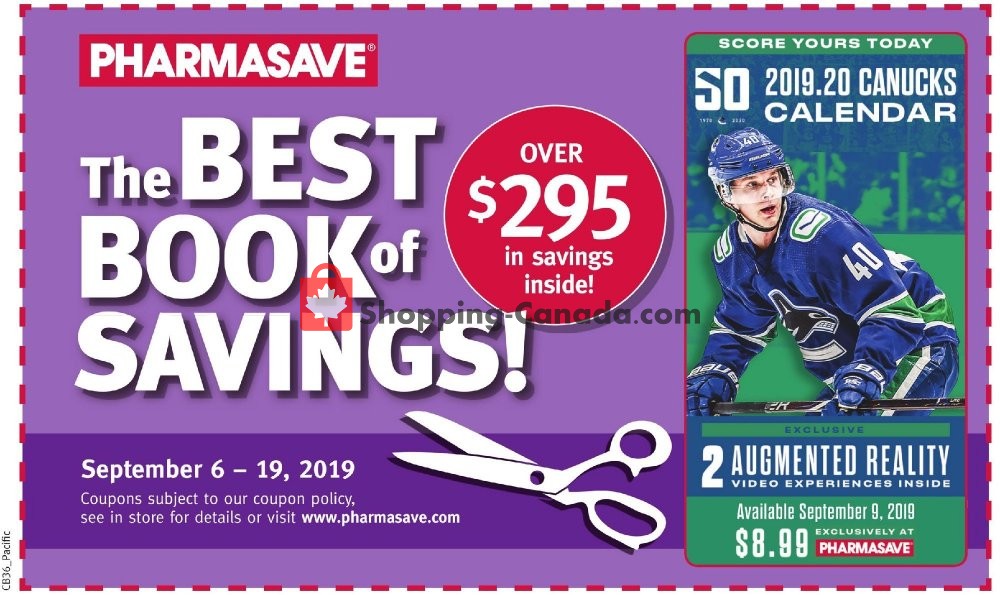 Pharmasave flyer from Friday September 6, 2019 to Thursday September 19, 2019 - page 1