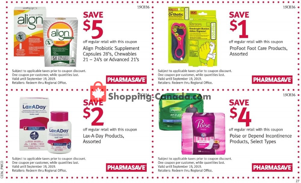 Pharmasave flyer from Friday September 6, 2019 to Thursday September 19, 2019 - page 28