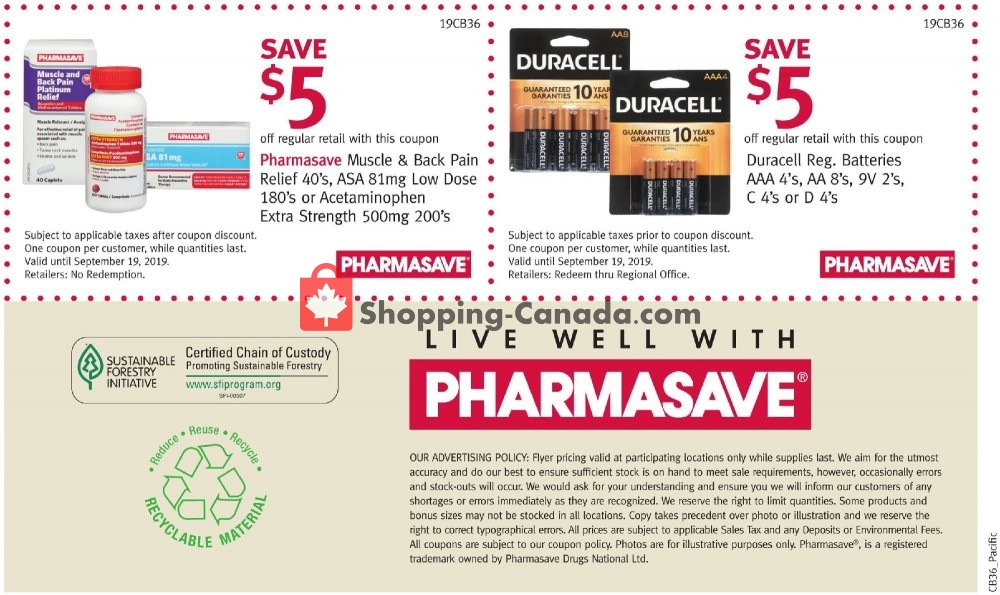 Pharmasave flyer from Friday September 6, 2019 to Thursday September 19, 2019 - page 33