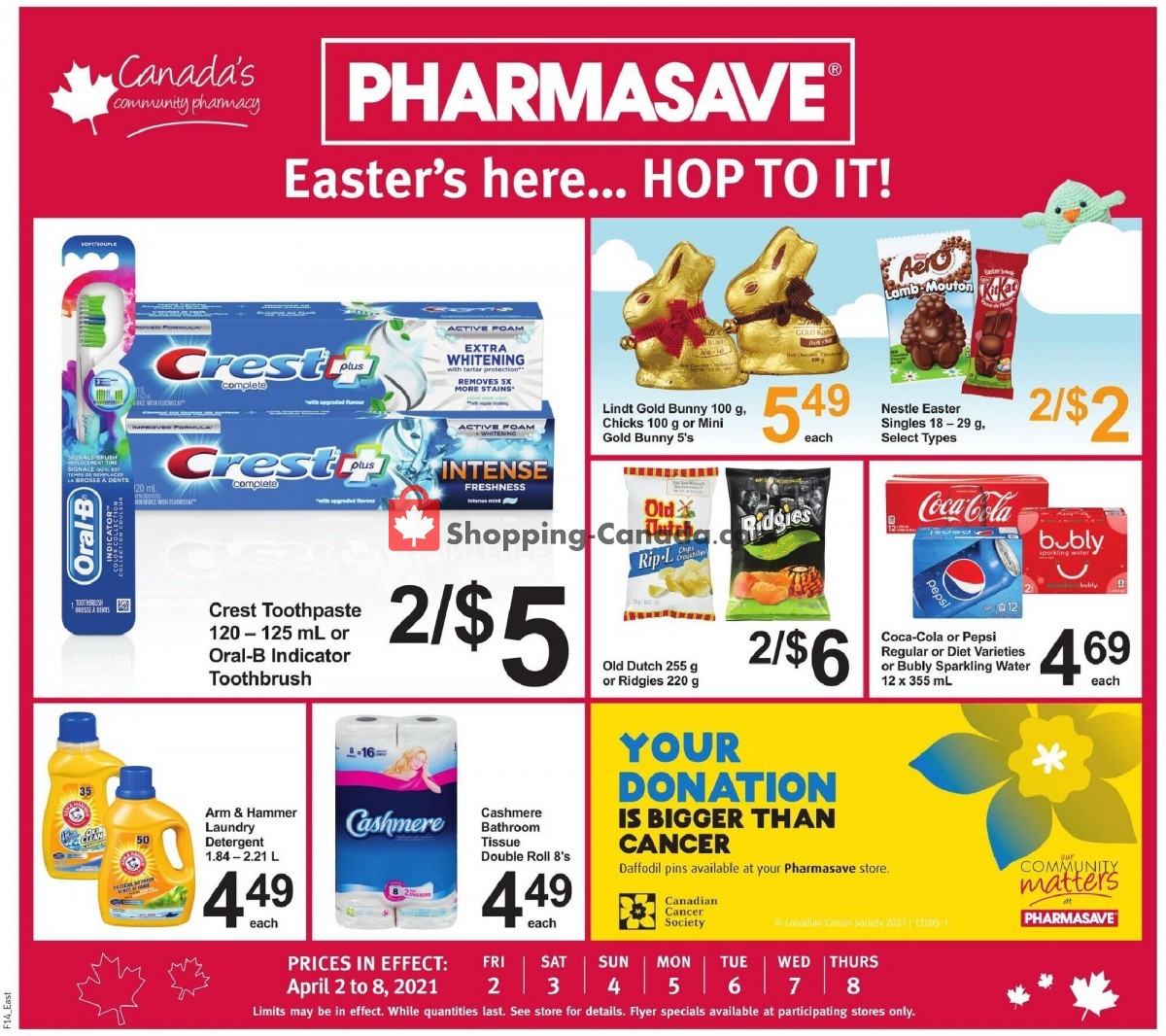 Pharmasave flyer from Friday April 2, 2021 to Thursday April 8, 2021 - page 1
