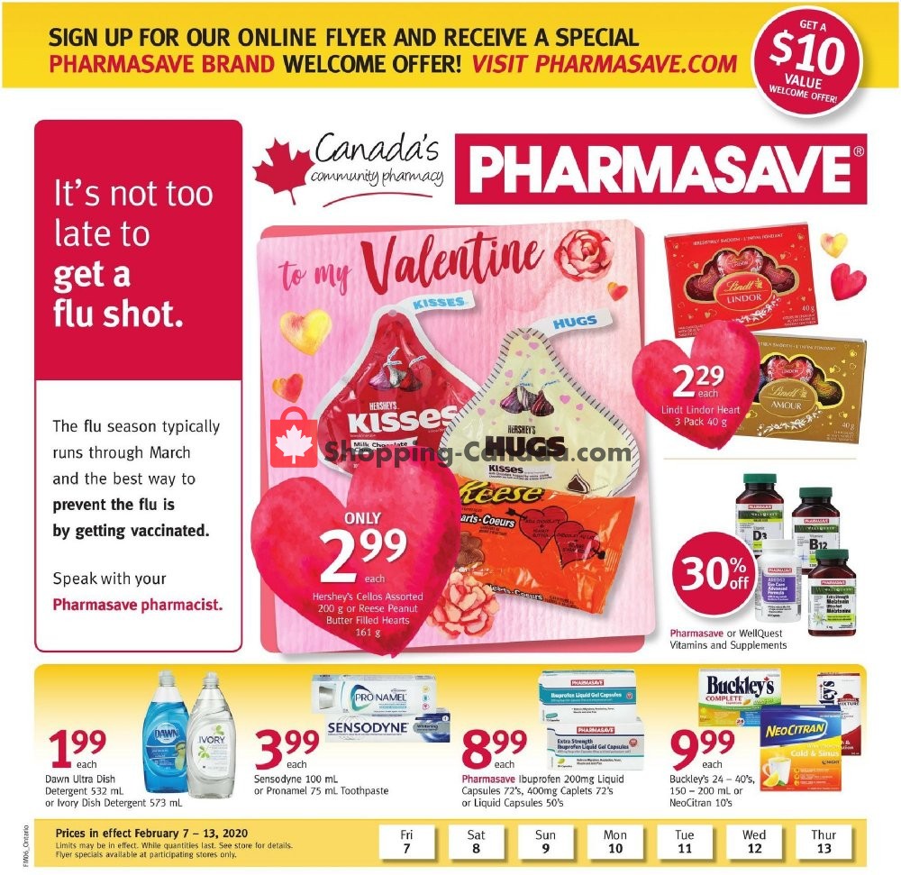 Pharmasave flyer from Friday February 7, 2020 to Thursday February 13, 2020 - page 1