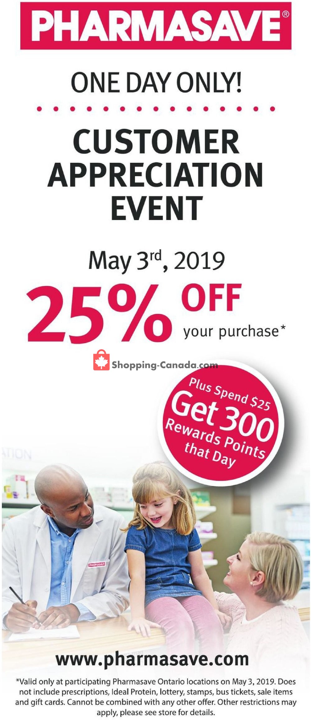 Pharmasave flyer from Friday May 3, 2019 to Thursday May 9, 2019 - page 1