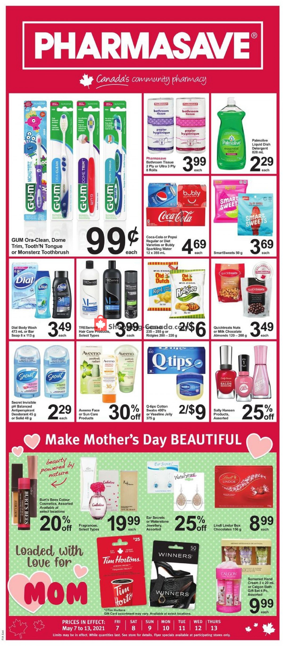 Pharmasave flyer from Friday May 7, 2021 to Thursday May 13, 2021 - page 1