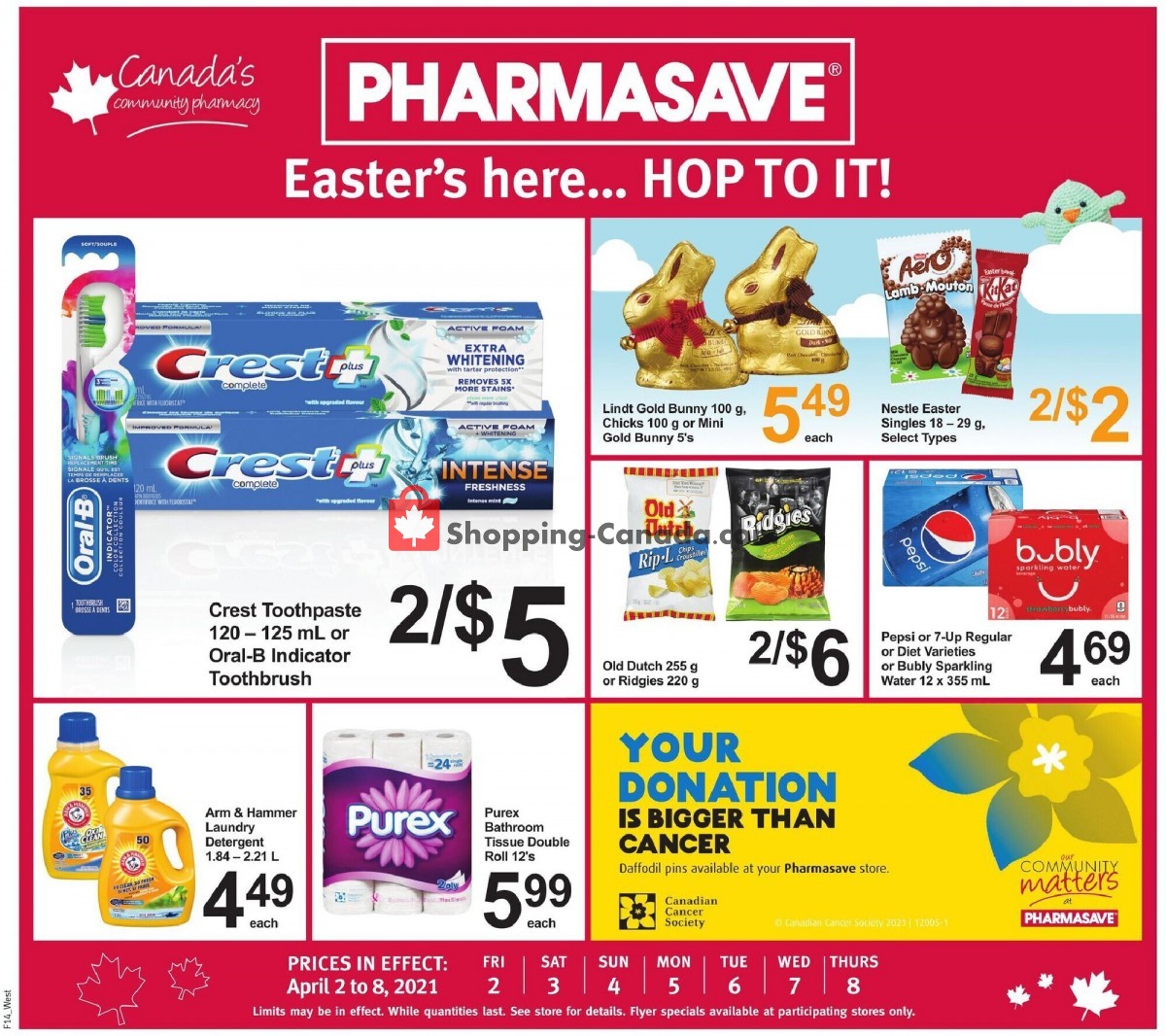 Pharmasave flyer from Friday April 2, 2021 to Thursday April 8, 2021 - page 1