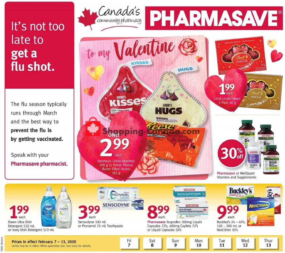 Pharmasave flyer from Friday February 7, 2020 to Thursday February 13, 2020 - page 1