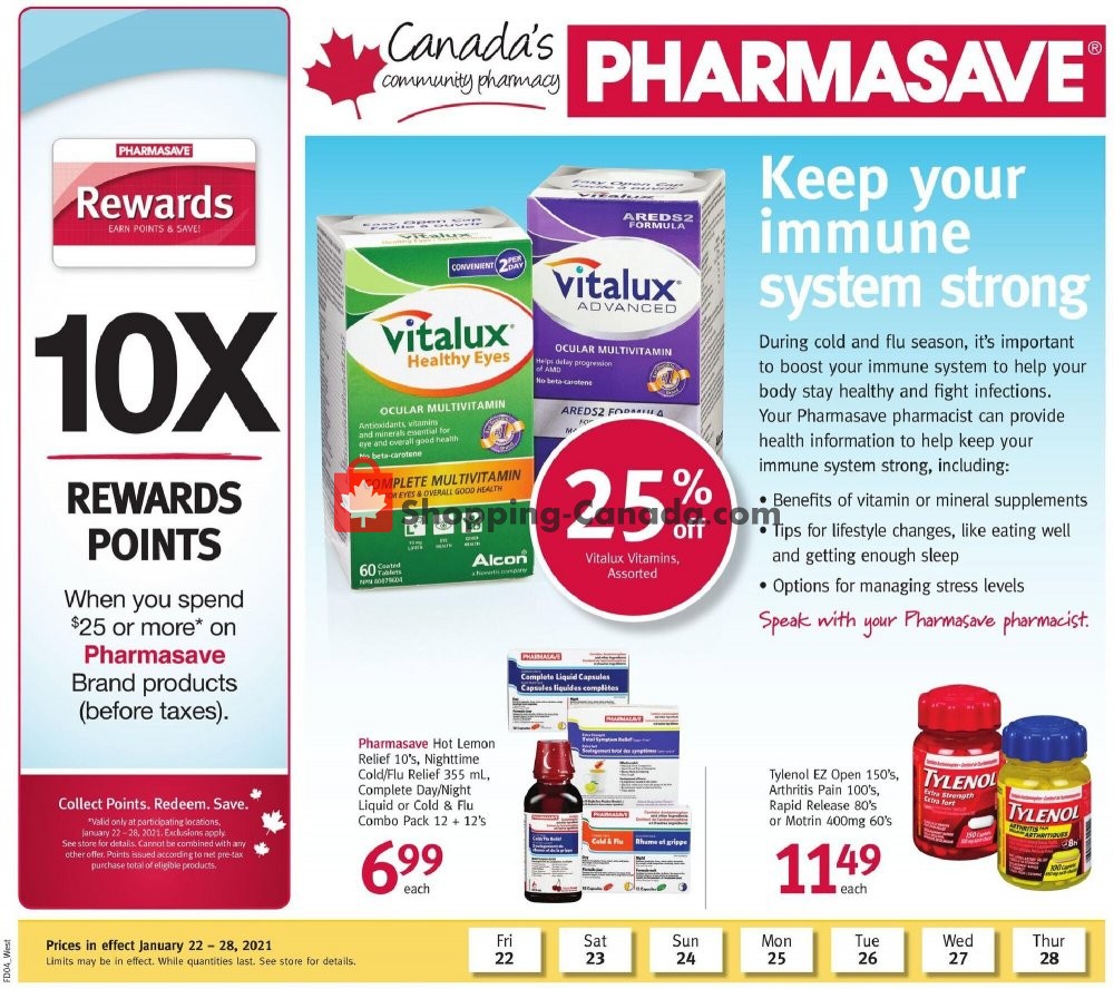 Pharmasave Canada, flyer (Special Offer West) January 22 January