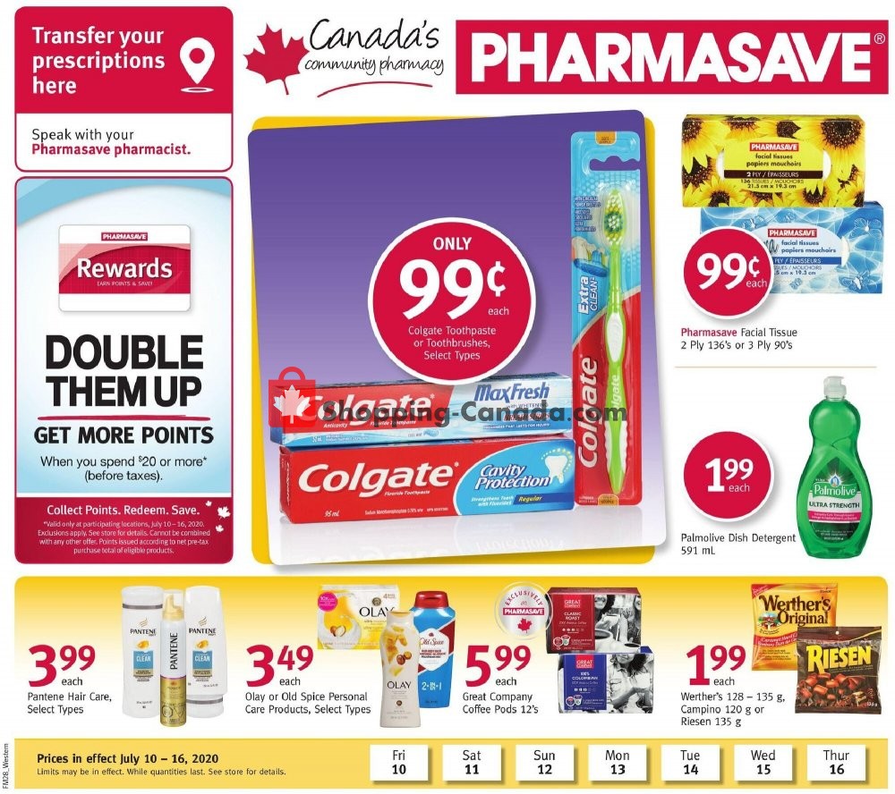 Pharmasave flyer from Friday July 10, 2020 to Thursday July 16, 2020 - page 1